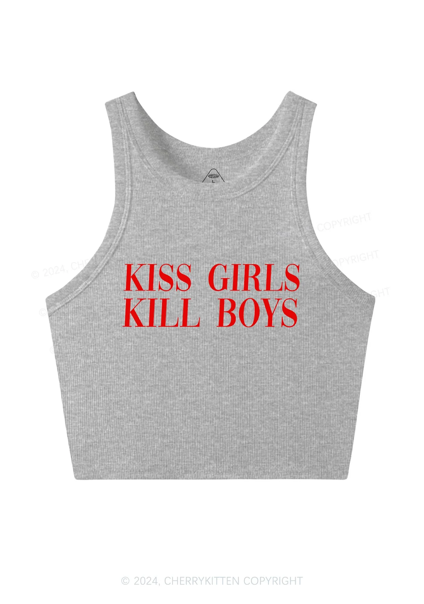 Kiss Girls Y2K Crop Tank Top Cherrykitten - Image 4