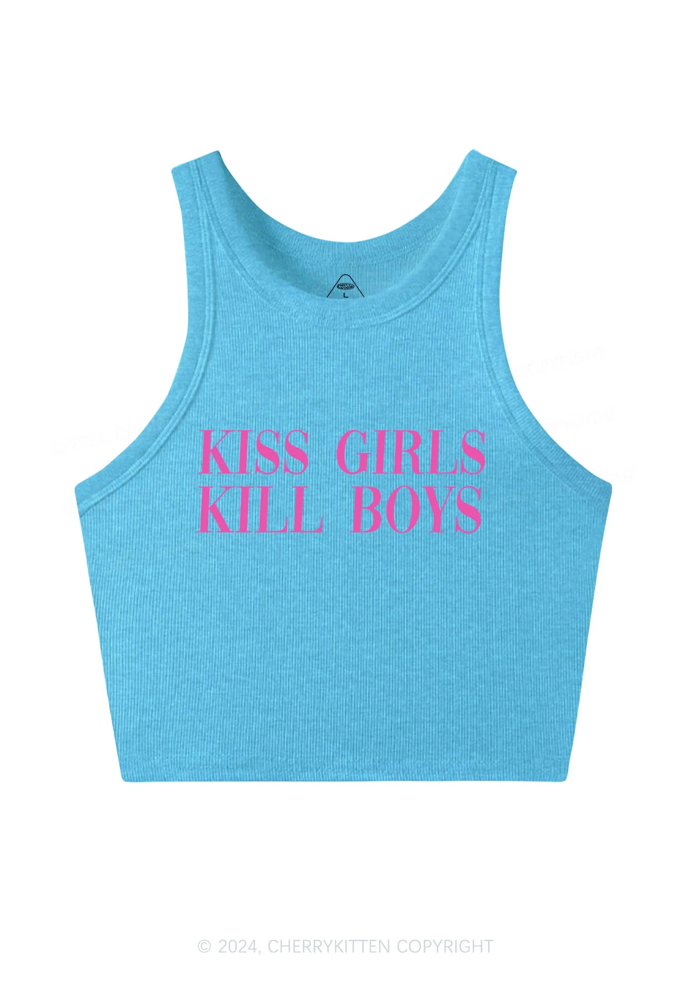 Kiss Girls Y2K Crop Tank Top Cherrykitten - Image 5