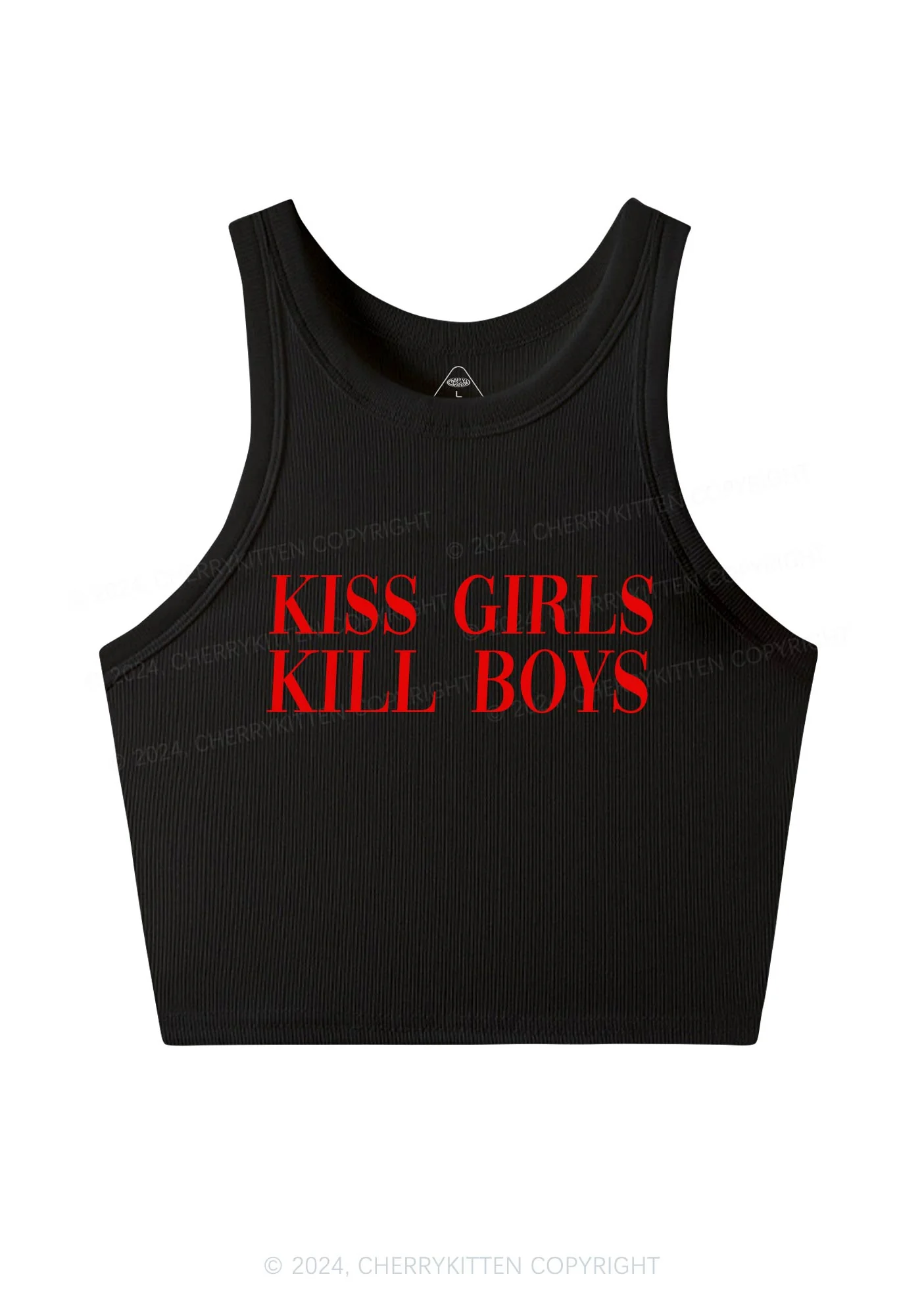 Kiss Girls Y2K Crop Tank Top Cherrykitten - Image 6