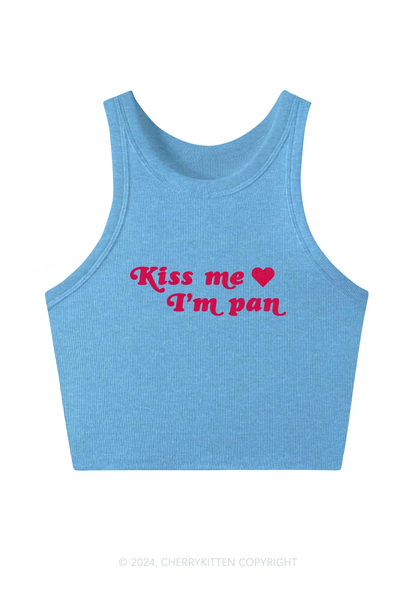 Kiss Me Im Pan Y2K Crop Tank Top Cherrykitten - Image 4
