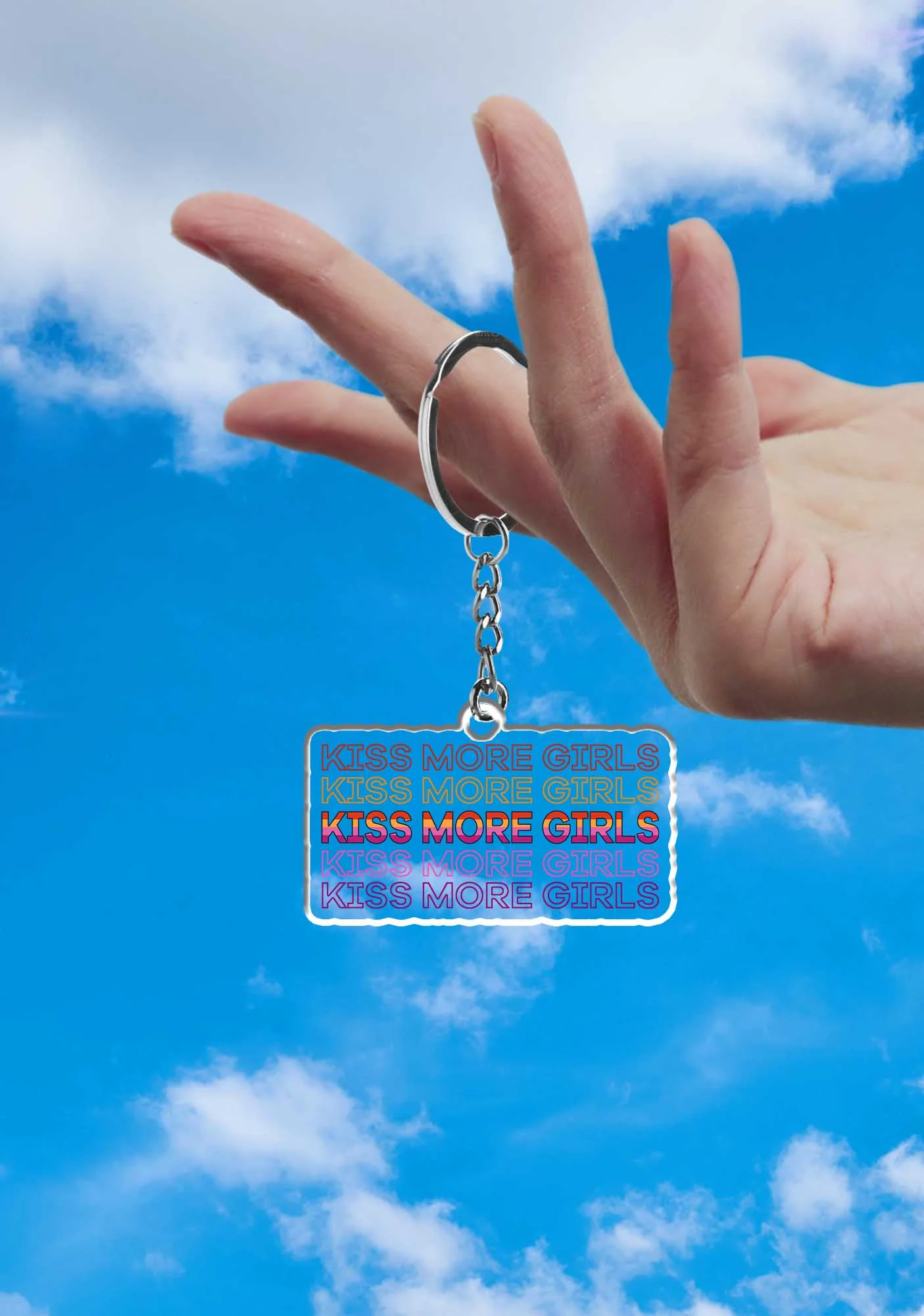 Kiss More Girls 1Pc Y2K Keychain Cherrykitten - Image 2