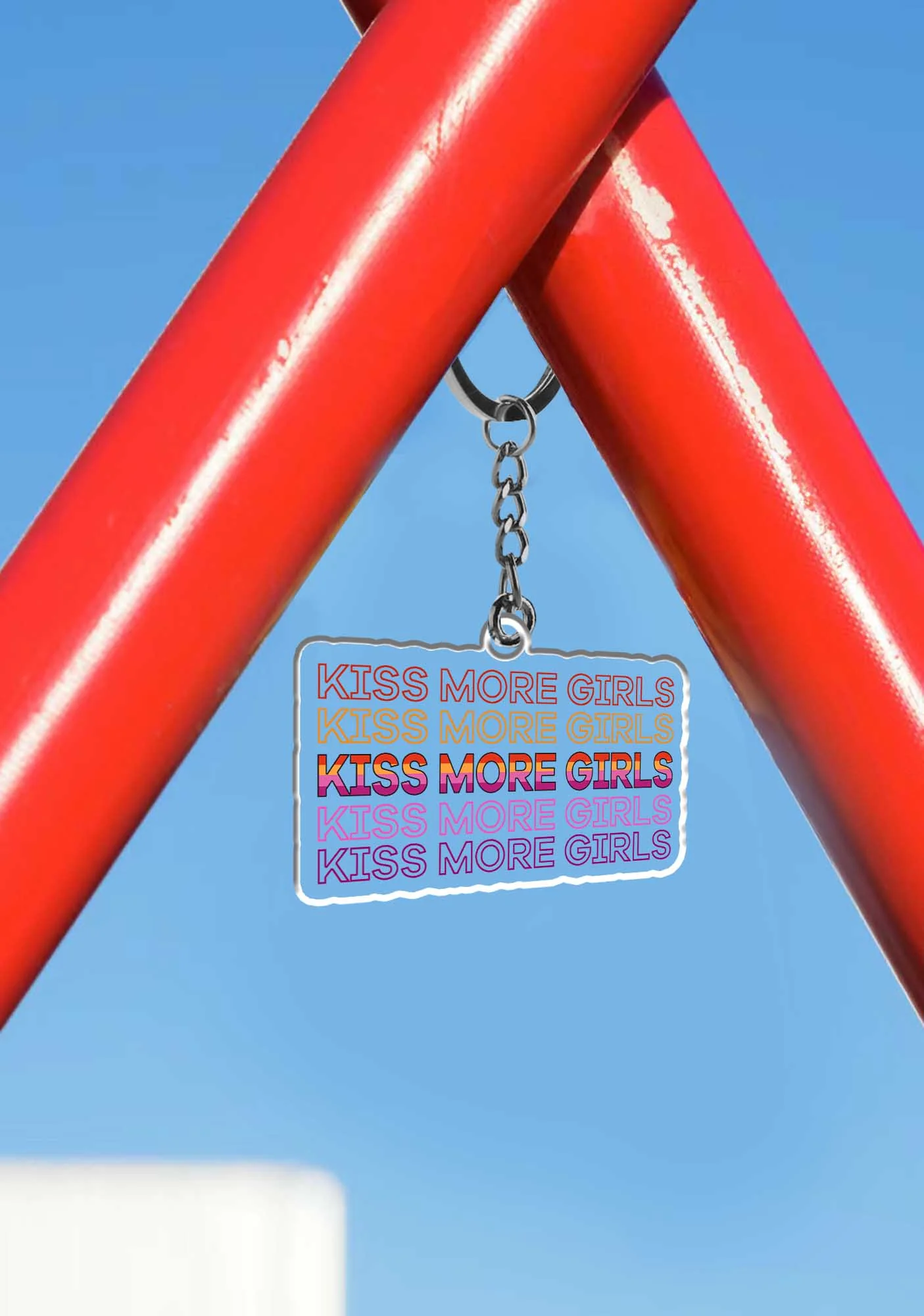 Kiss More Girls 1Pc Y2K Keychain Cherrykitten - Image 3