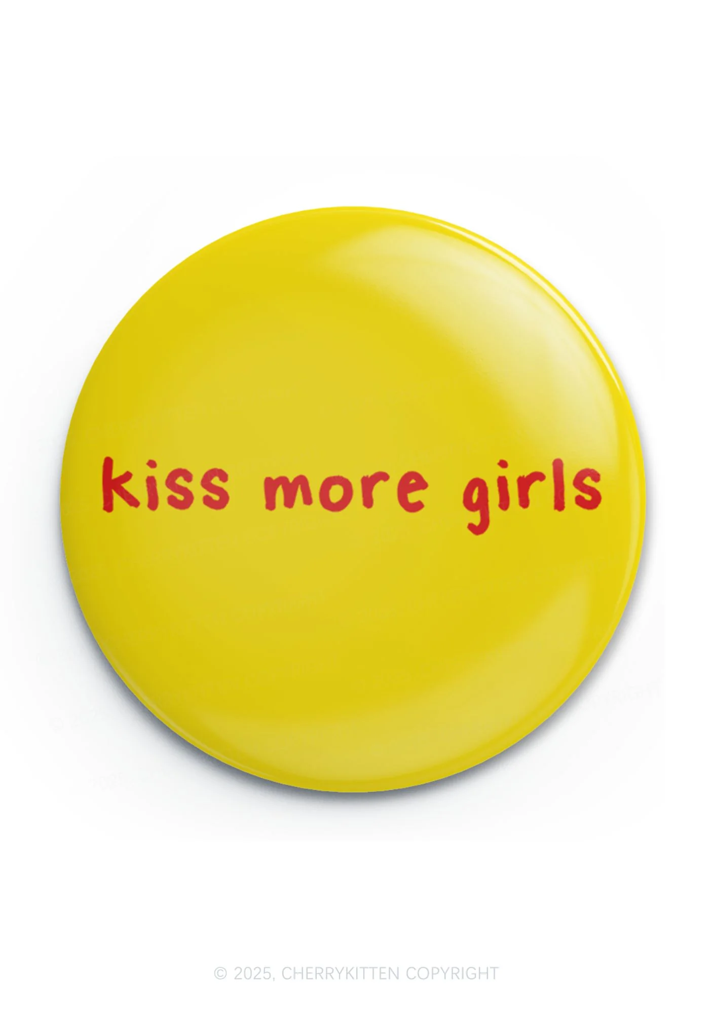 Kiss More Girls Pride 1Pc Y2K Pin Badge Cherrykitten - Image 2