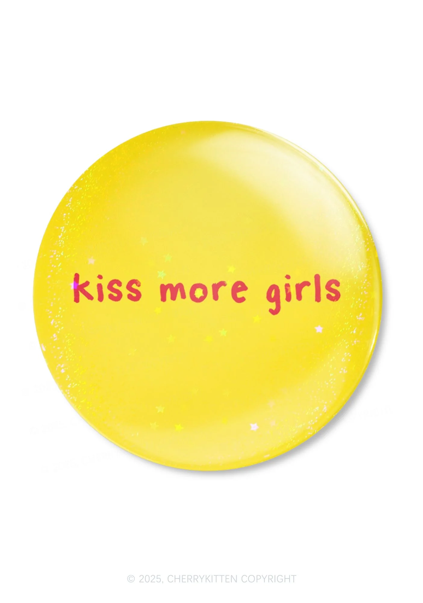 Kiss More Girls Pride 1Pc Y2K Pin Badge Cherrykitten - Image 3