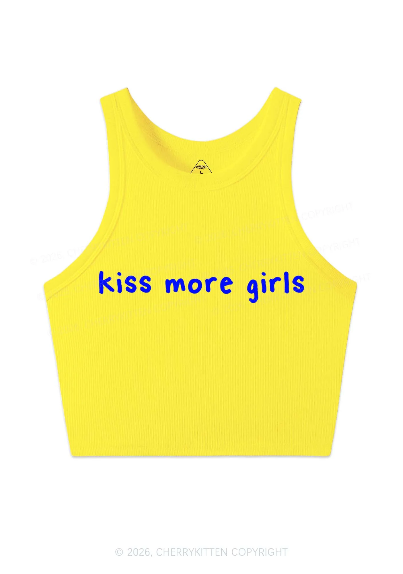 Kiss More Girls Y2K Crop Tank Top Cherrykitten - Image 6