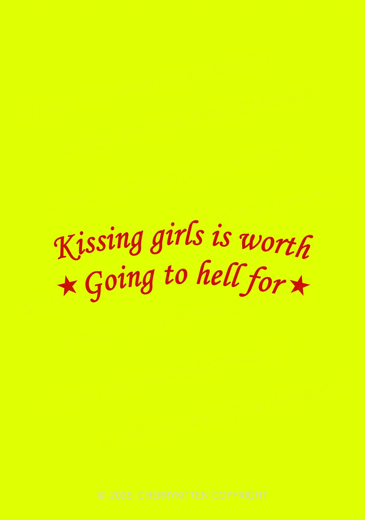 Kissing Girls is Worth Pride 1Pc Y2K Pin Badge Cherrykitten - Image 2