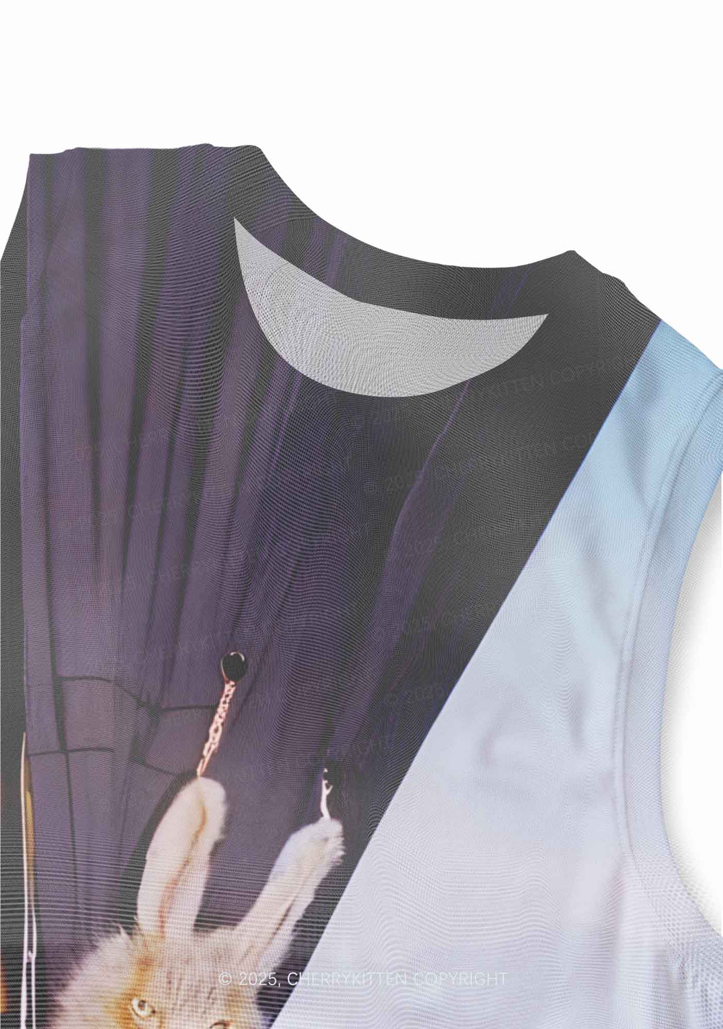 Kitten Camping Y2K Mesh Muscle Tank Cherrykitten - Image 2