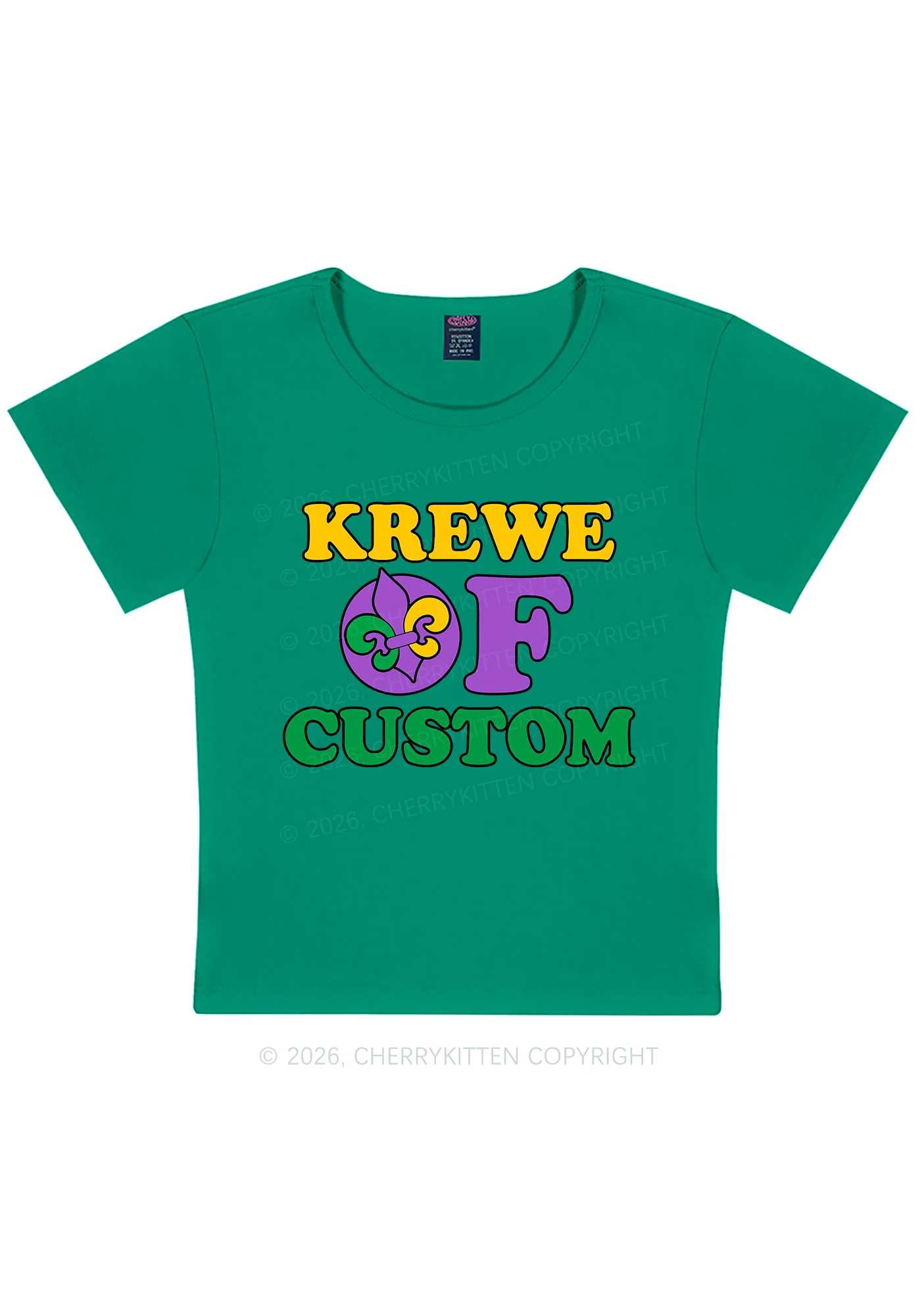 Krewe Of Custom Y2K Baby Tee Cherrykitten - Image 10