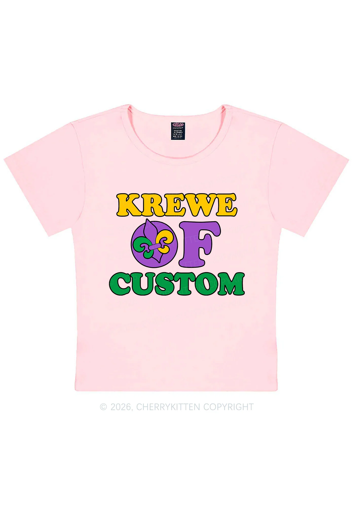 Krewe Of Custom Y2K Baby Tee Cherrykitten - Image 11