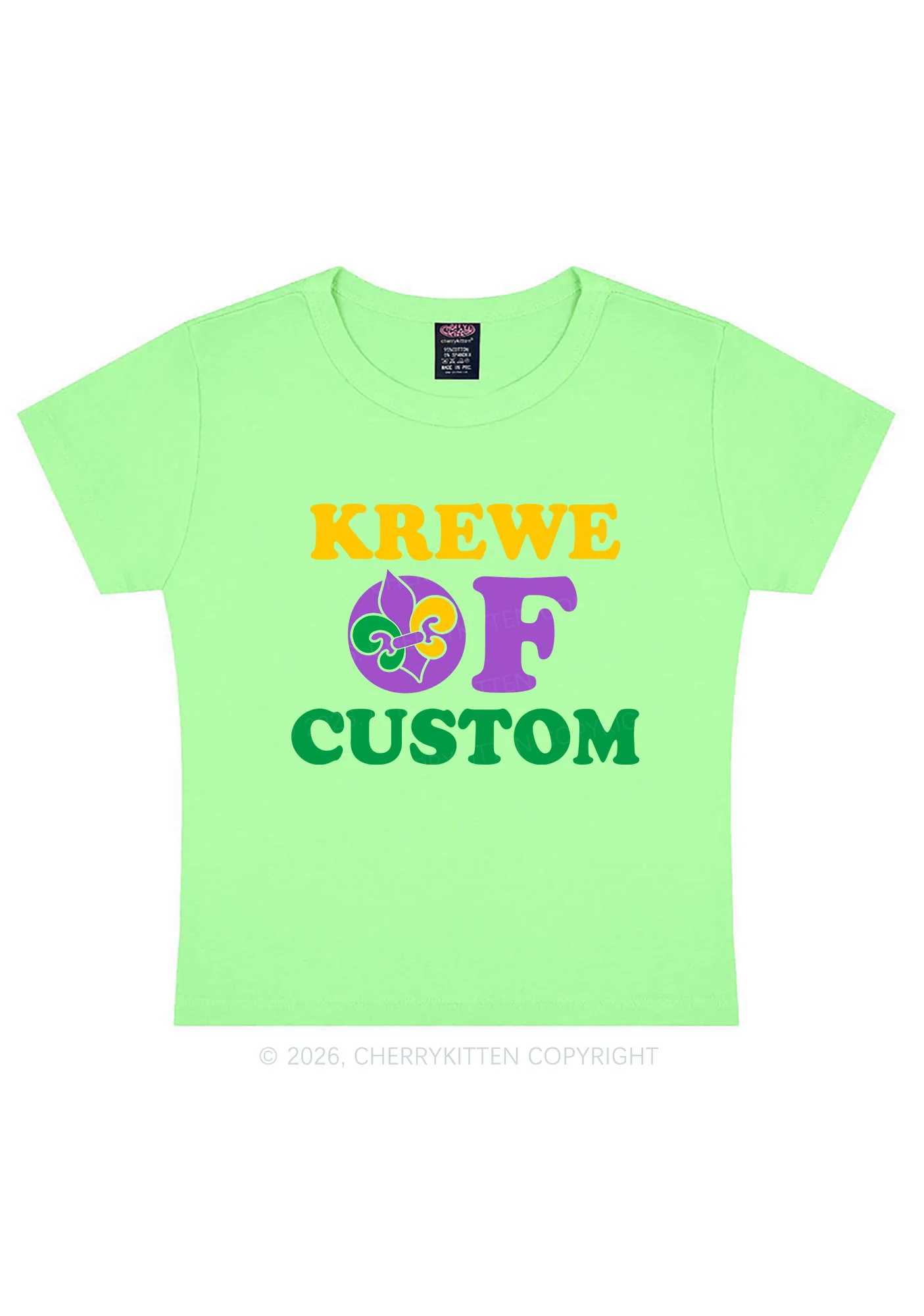 Krewe Of Custom Y2K Baby Tee Cherrykitten - Image 12