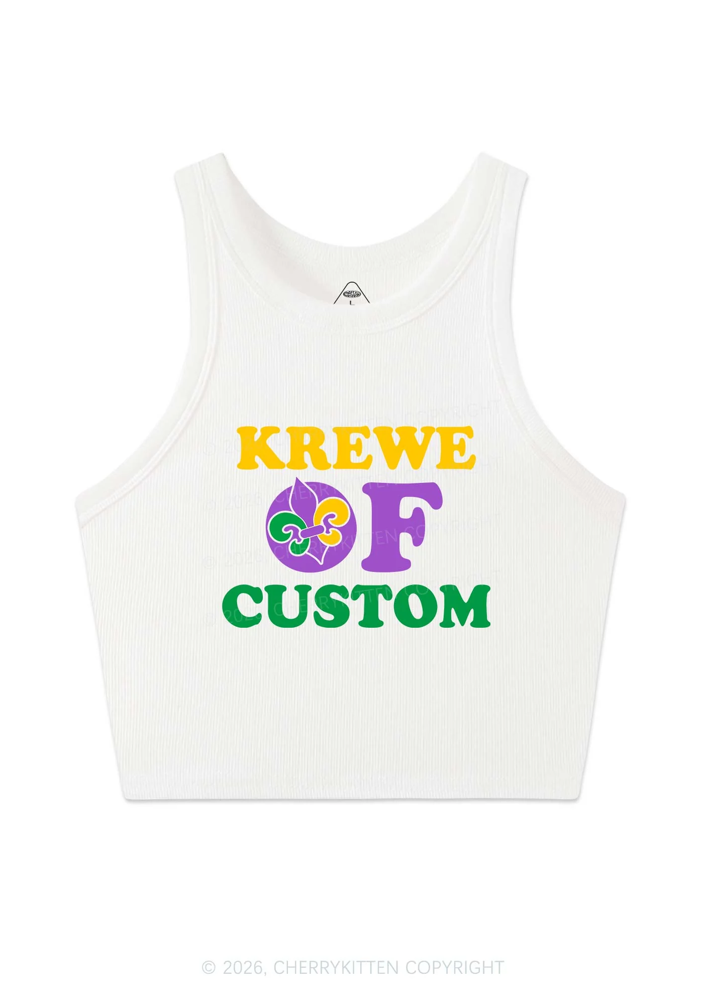 Krewe Of Custom Y2K Crop Tank Top Cherrykitten - Image 3