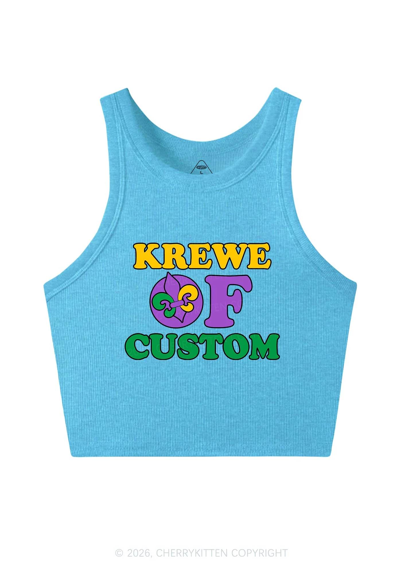 Krewe Of Custom Y2K Crop Tank Top Cherrykitten - Image 4