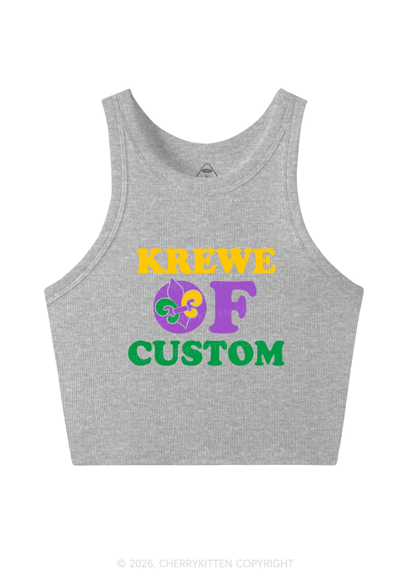 Krewe Of Custom Y2K Crop Tank Top Cherrykitten - Image 5