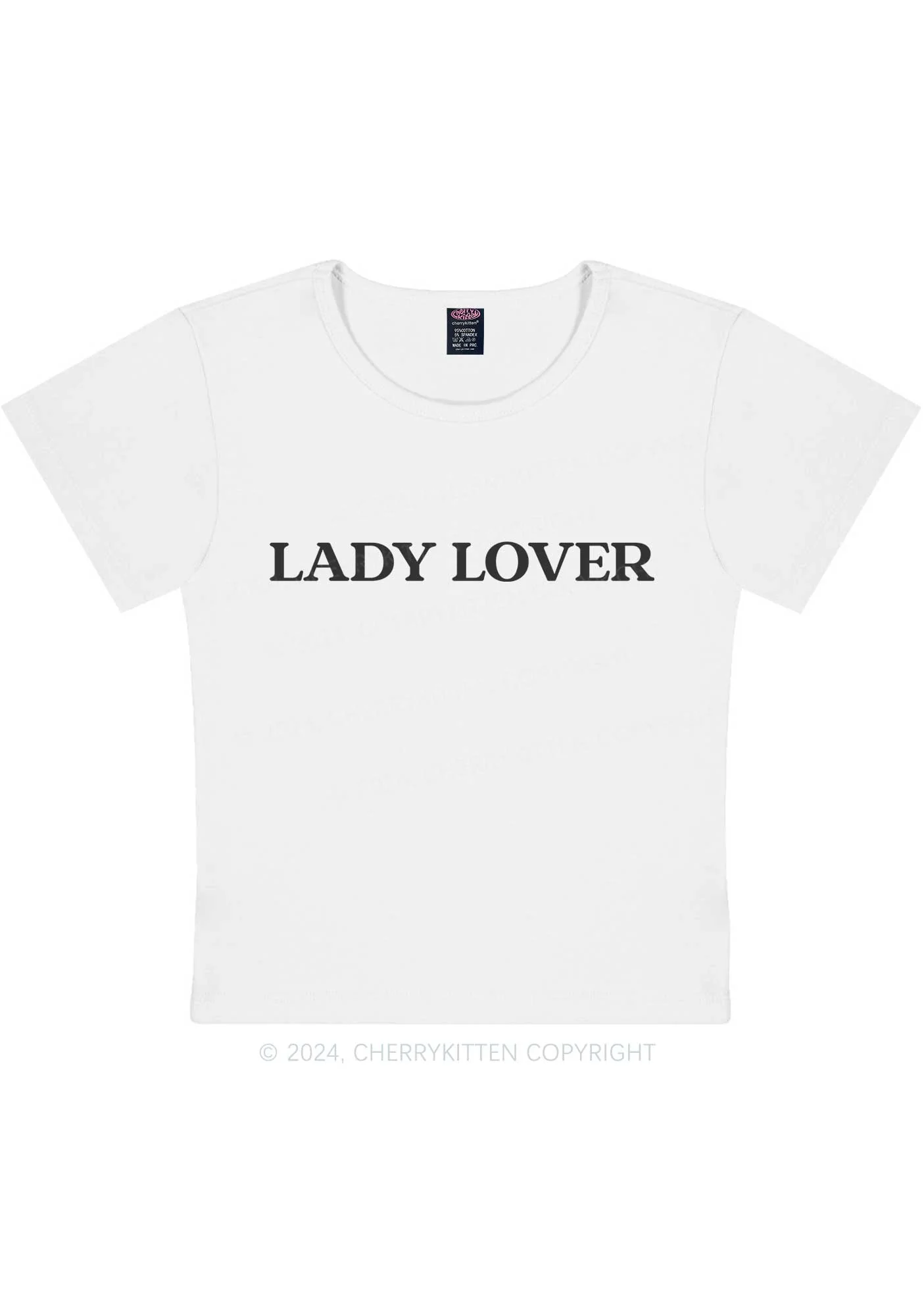 Lady Lover Y2K Baby Tee Cherrykitten - Image 5