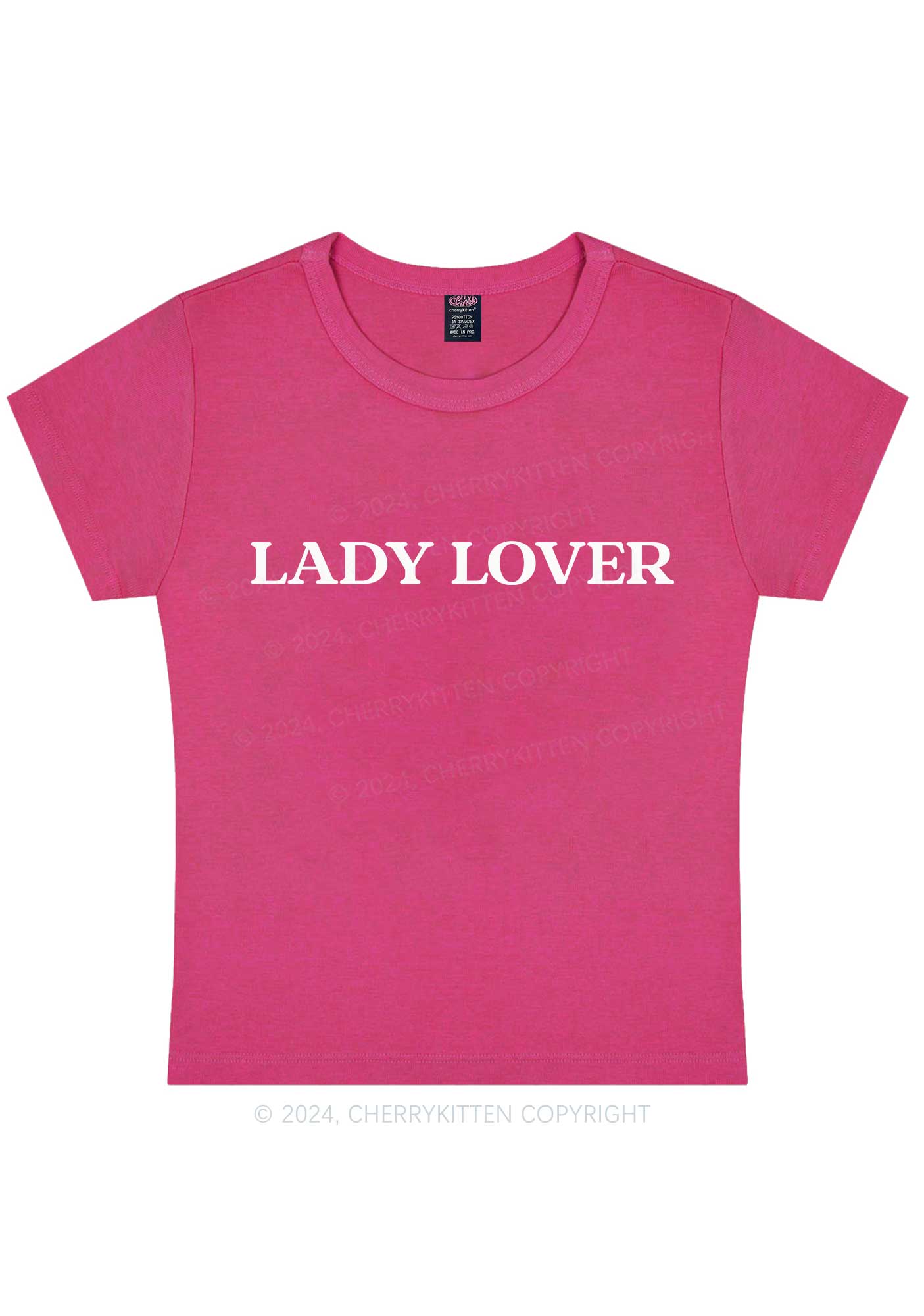 Lady Lover Y2K Baby Tee Cherrykitten - Image 6