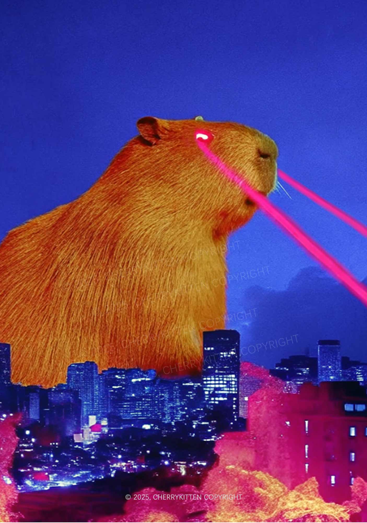 Laser Monster Capybara Y2K Mesh Cami Tank Cherrykitten - Image 2