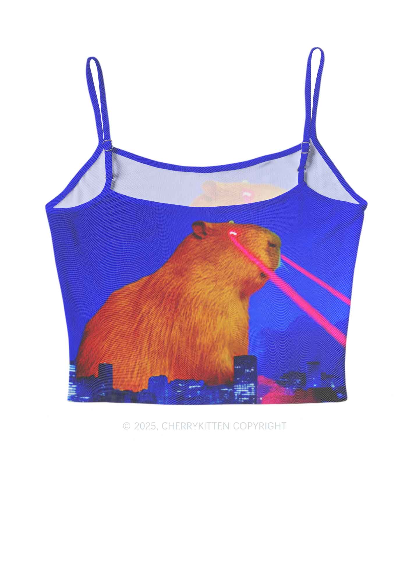 Laser Monster Capybara Y2K Mesh Cami Tank Cherrykitten - Image 3