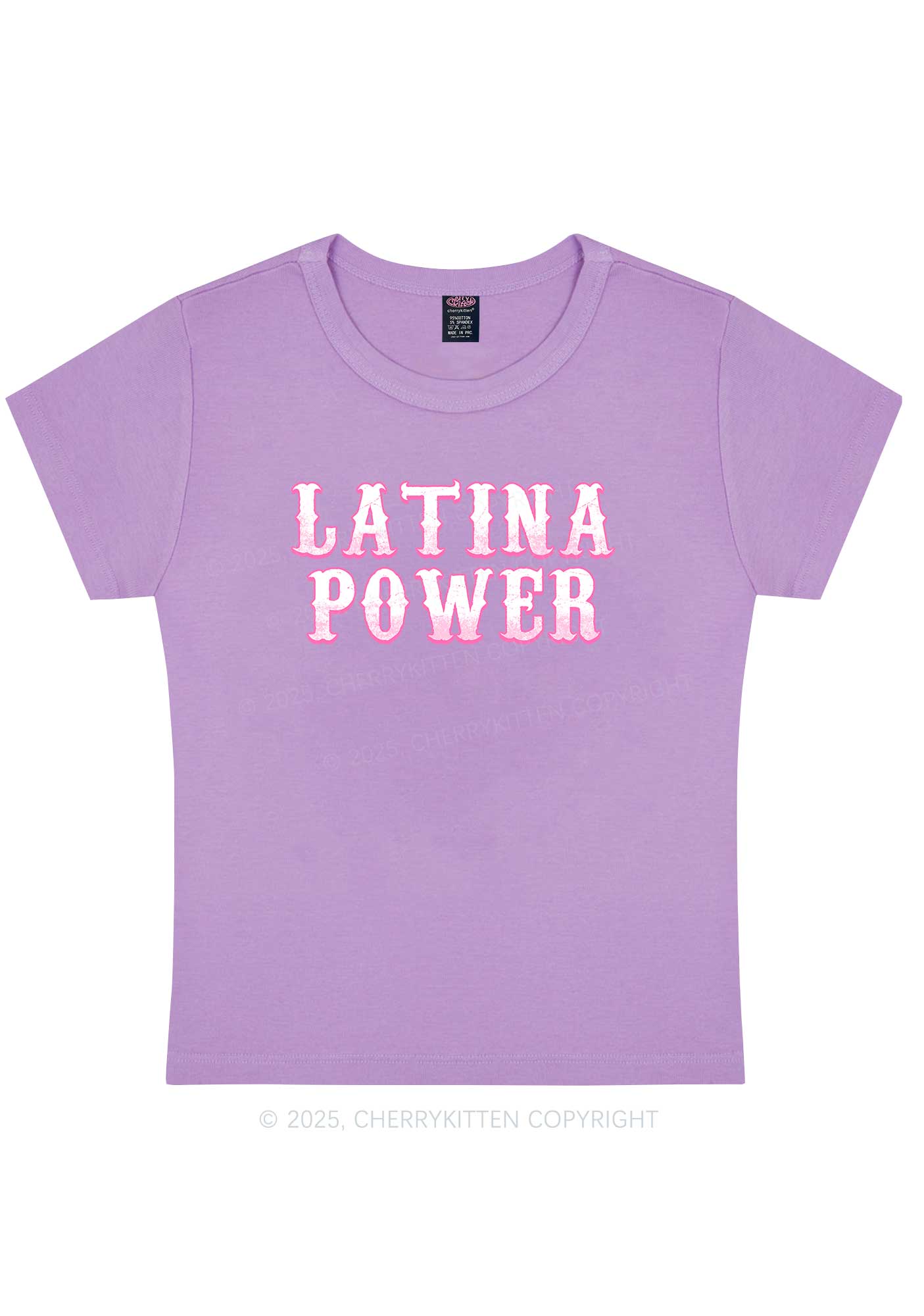 Latina Power Y2K Baby Tee Cherrykitten - Image 6