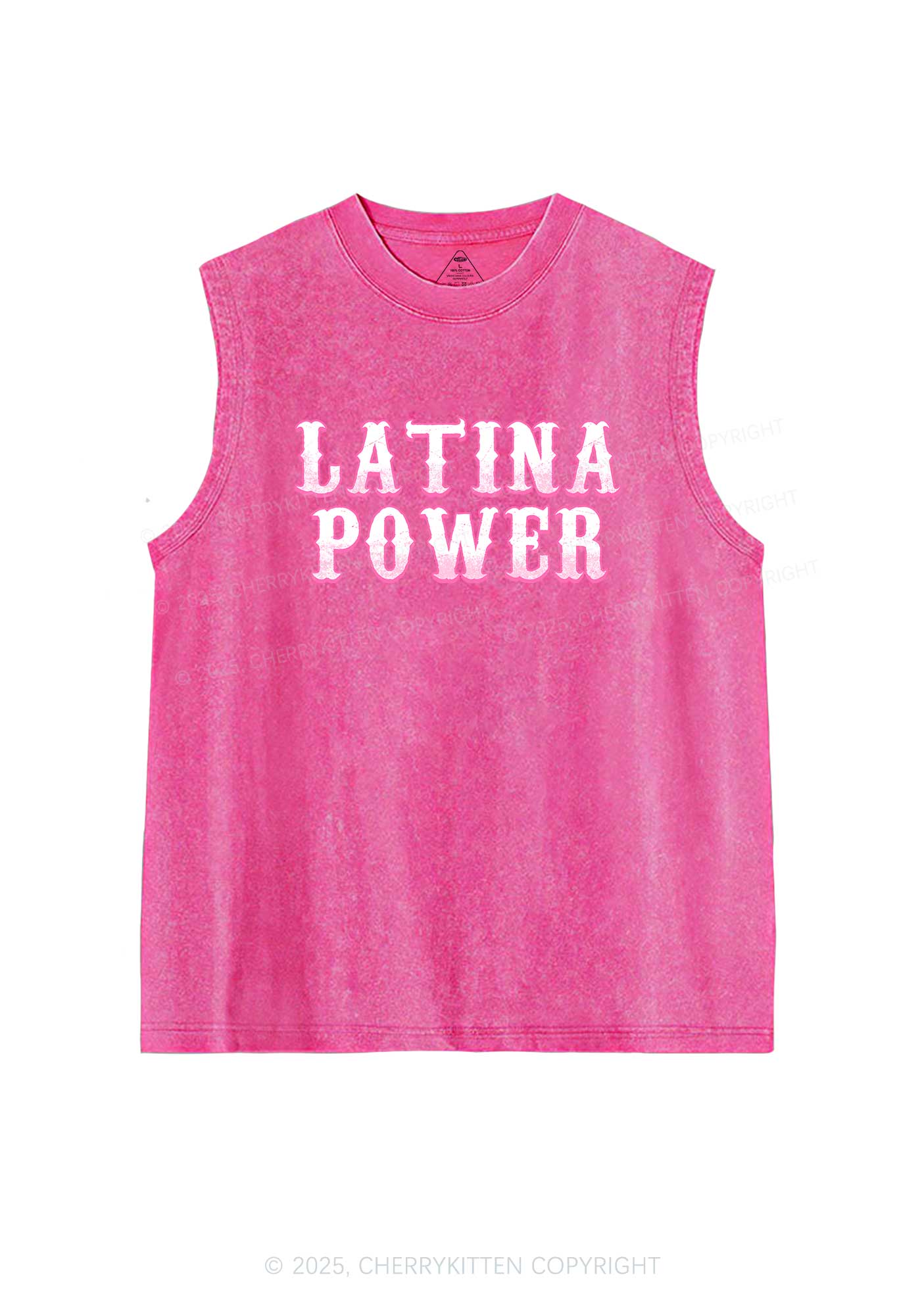 Latina Power Y2K Washed Tank Cherrykitten - Image 4