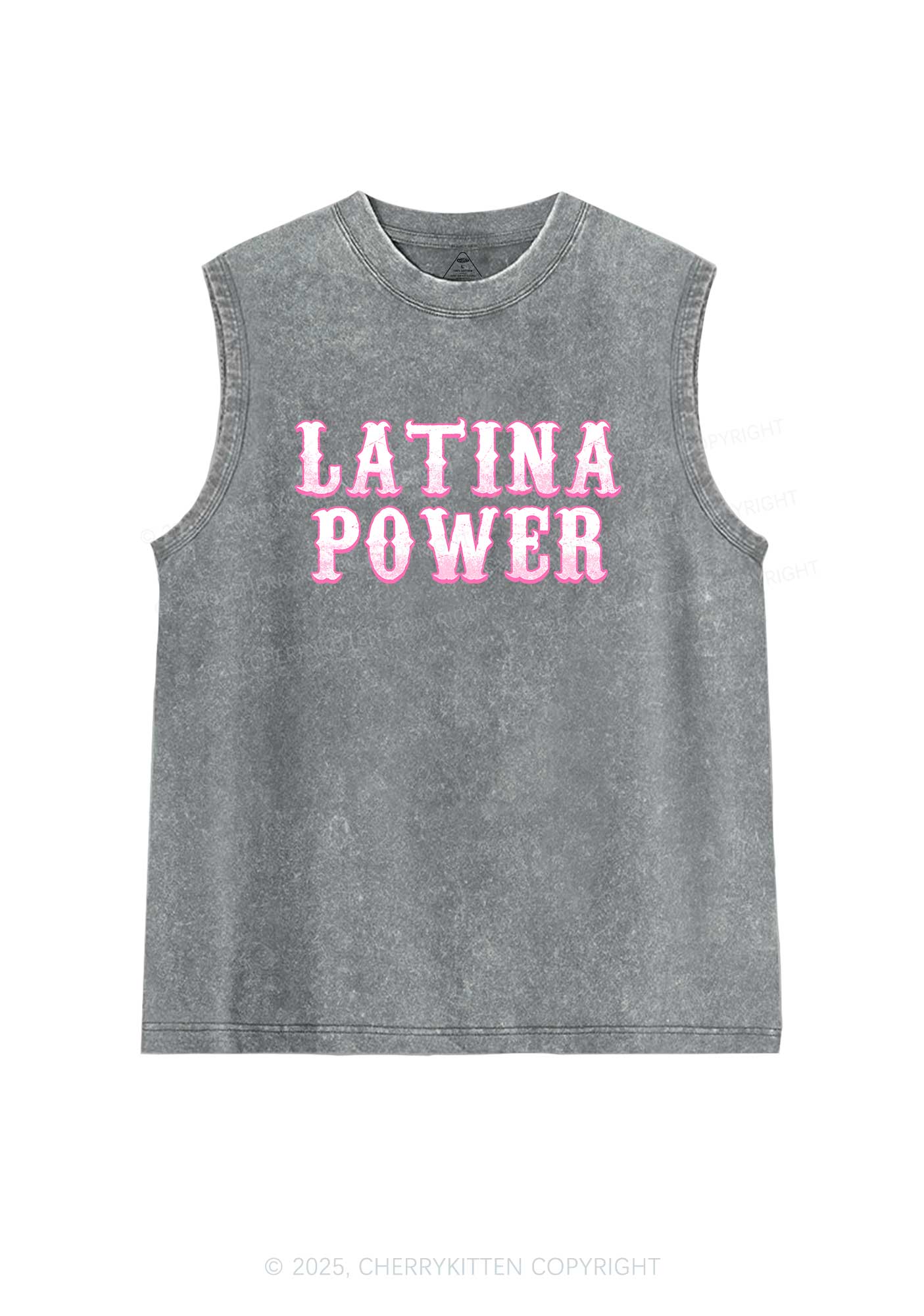 Latina Power Y2K Washed Tank Cherrykitten - Image 6