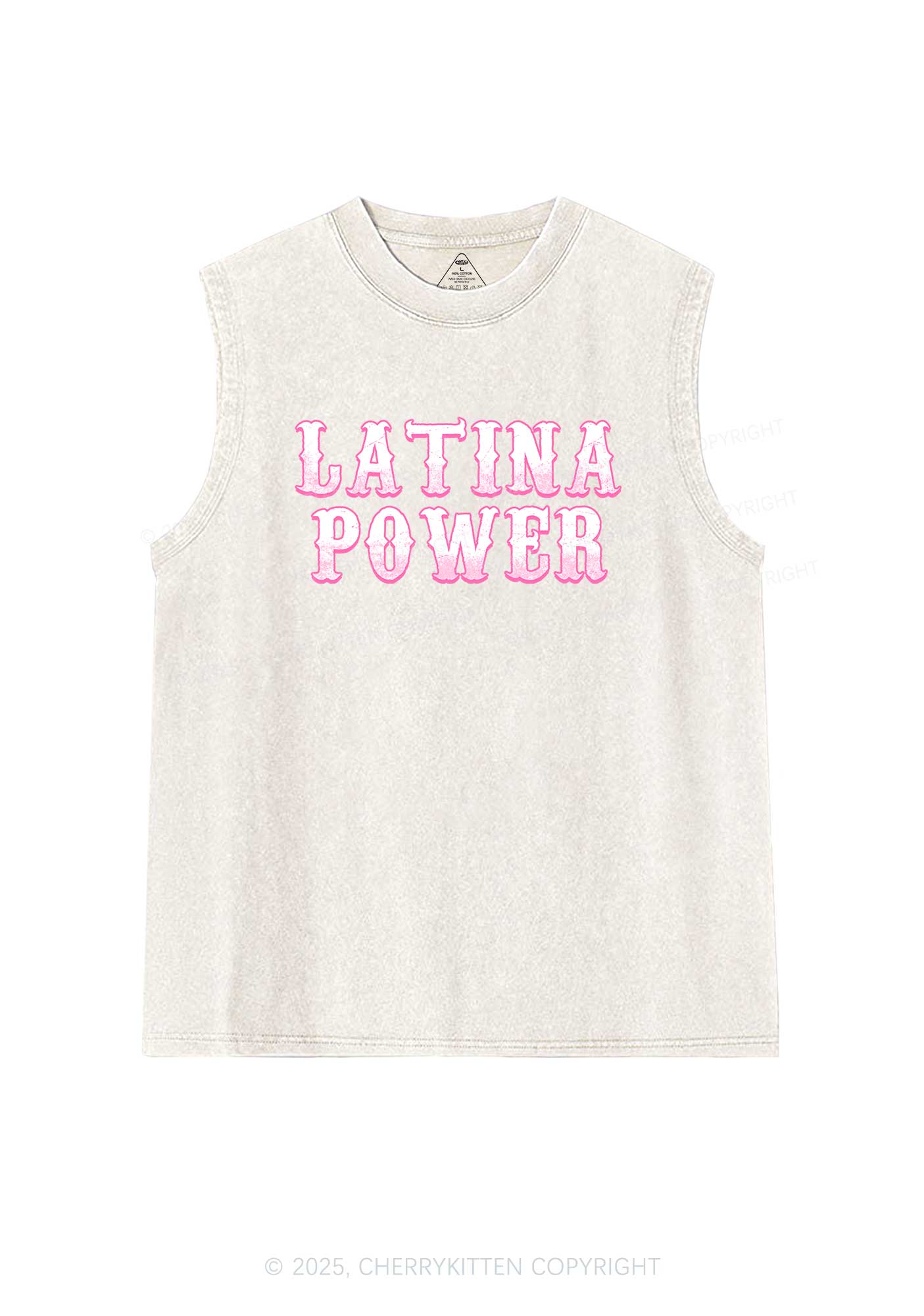 Latina Power Y2K Washed Tank Cherrykitten - Image 7