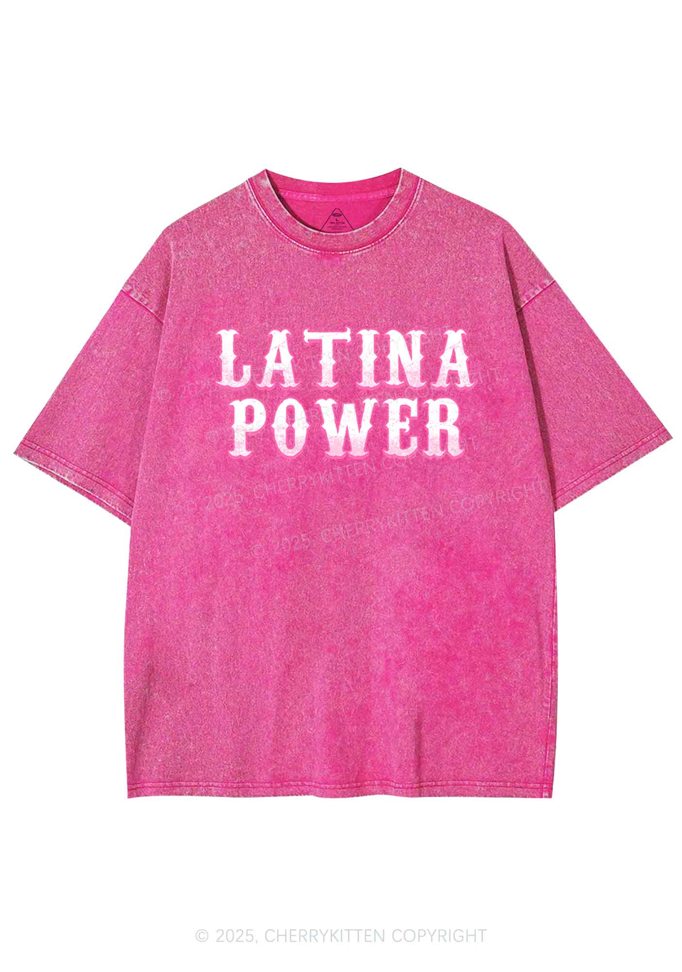 Latina Power Y2K Washed Tee Cherrykitten - Image 4