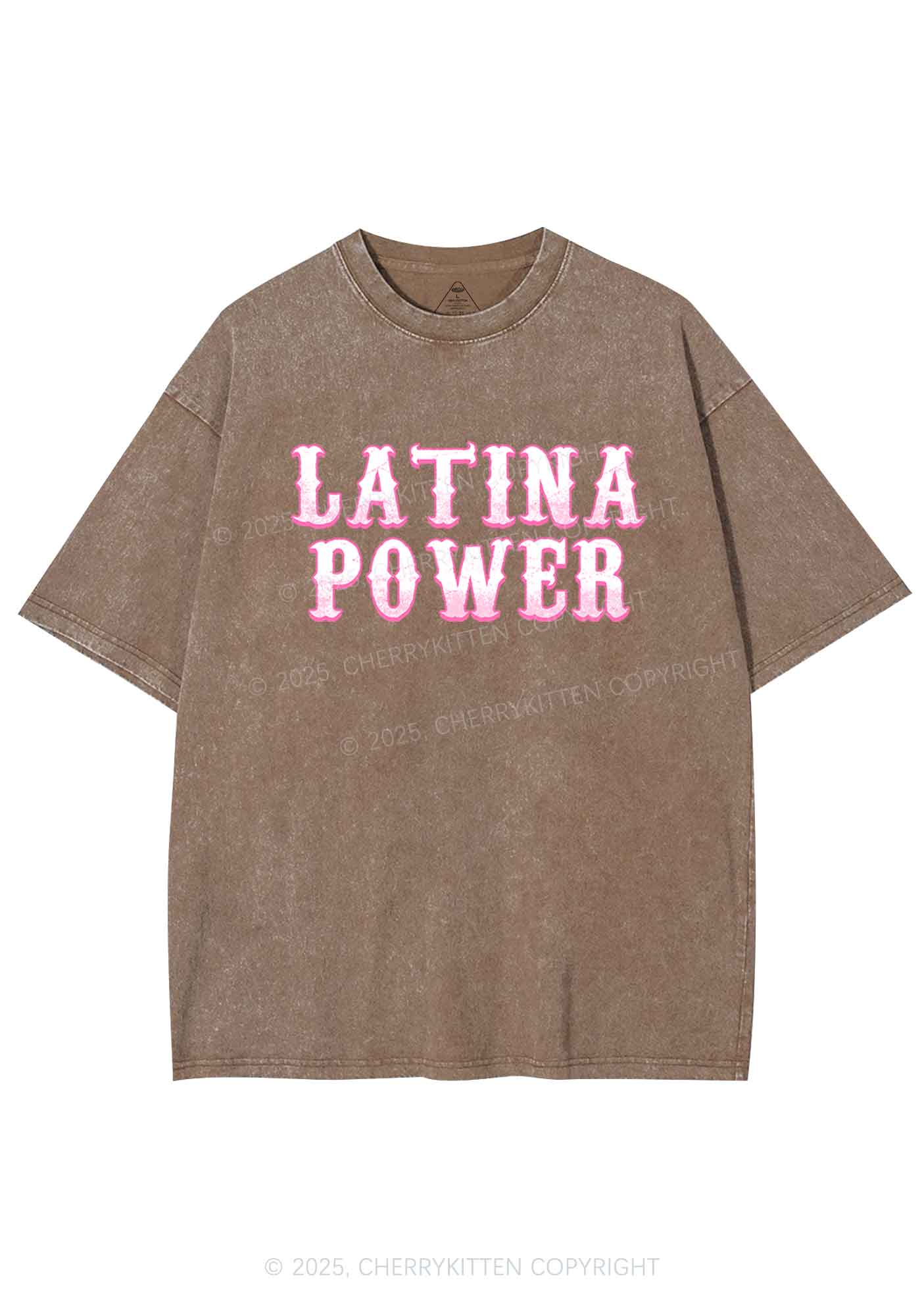 Latina Power Y2K Washed Tee Cherrykitten - Image 6