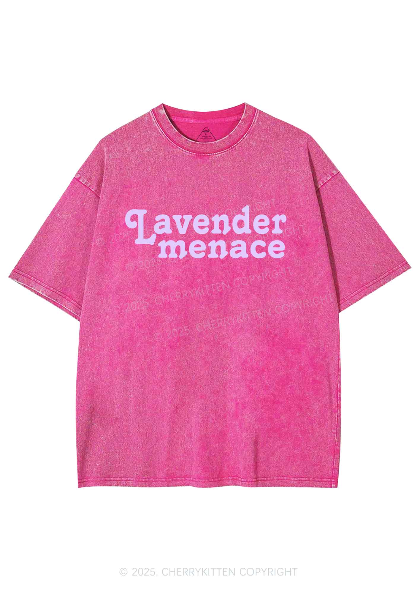 Lavender Menace Y2K Shirts Washed Tee Cherrykitten - Image 3