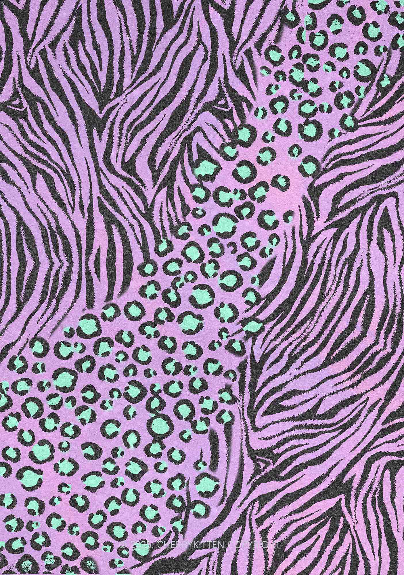 Lavender Zebra Y2K Mesh Cami Tank Cherrykitten - Image 2
