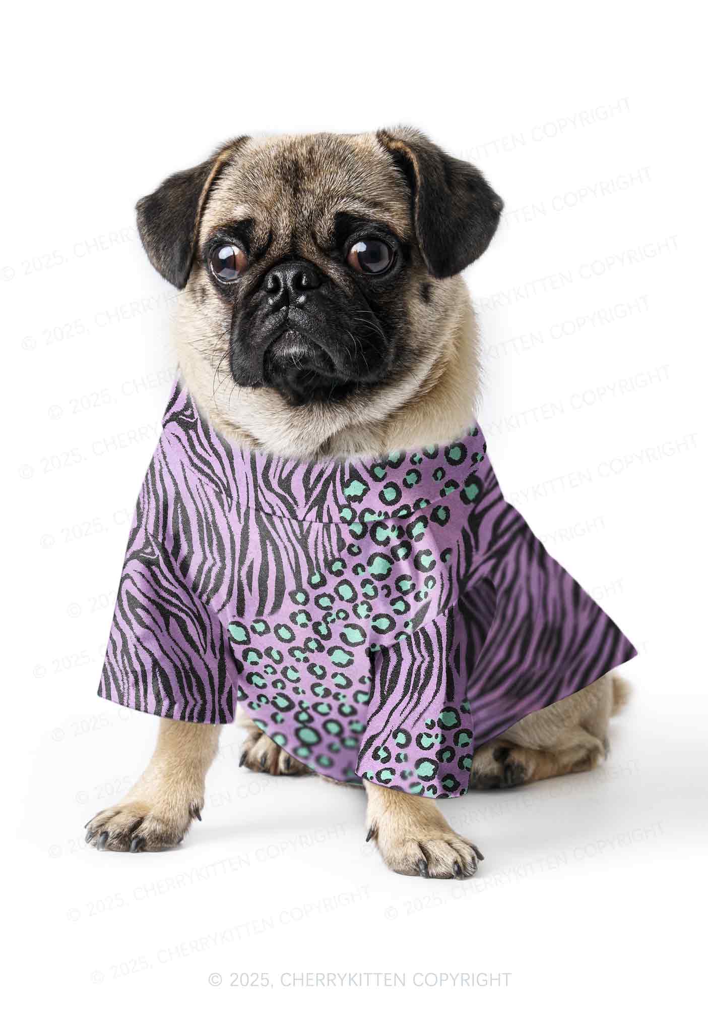 Lavender Zebra Y2K Pet Shirts Cherrykitten - Image 3