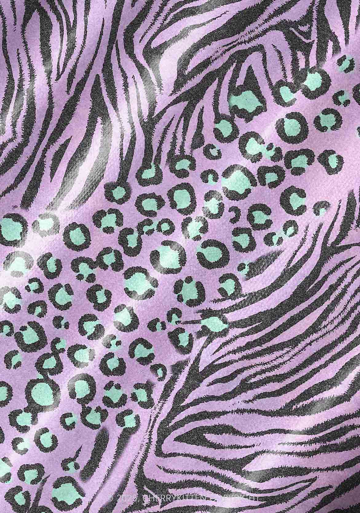 Lavender Zebra Y2K Pet Shirts Cherrykitten - Image 5
