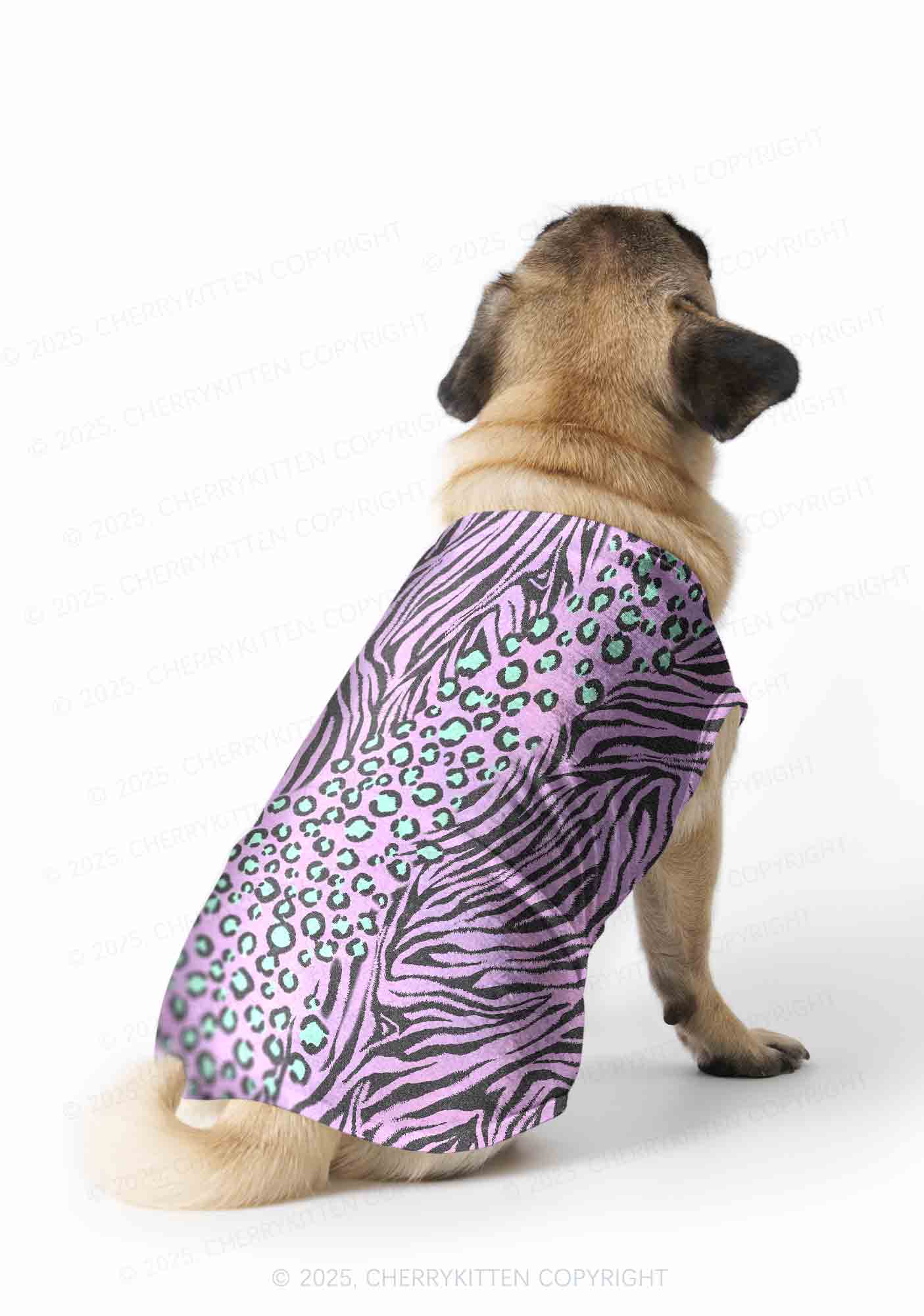 Lavender Zebra Y2K Pet Tank Top Cherrykitten - Image 2
