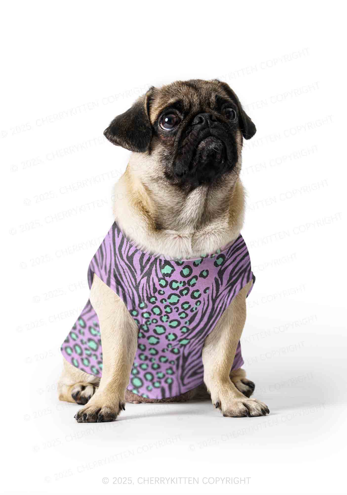 Lavender Zebra Y2K Pet Tank Top Cherrykitten - Image 3