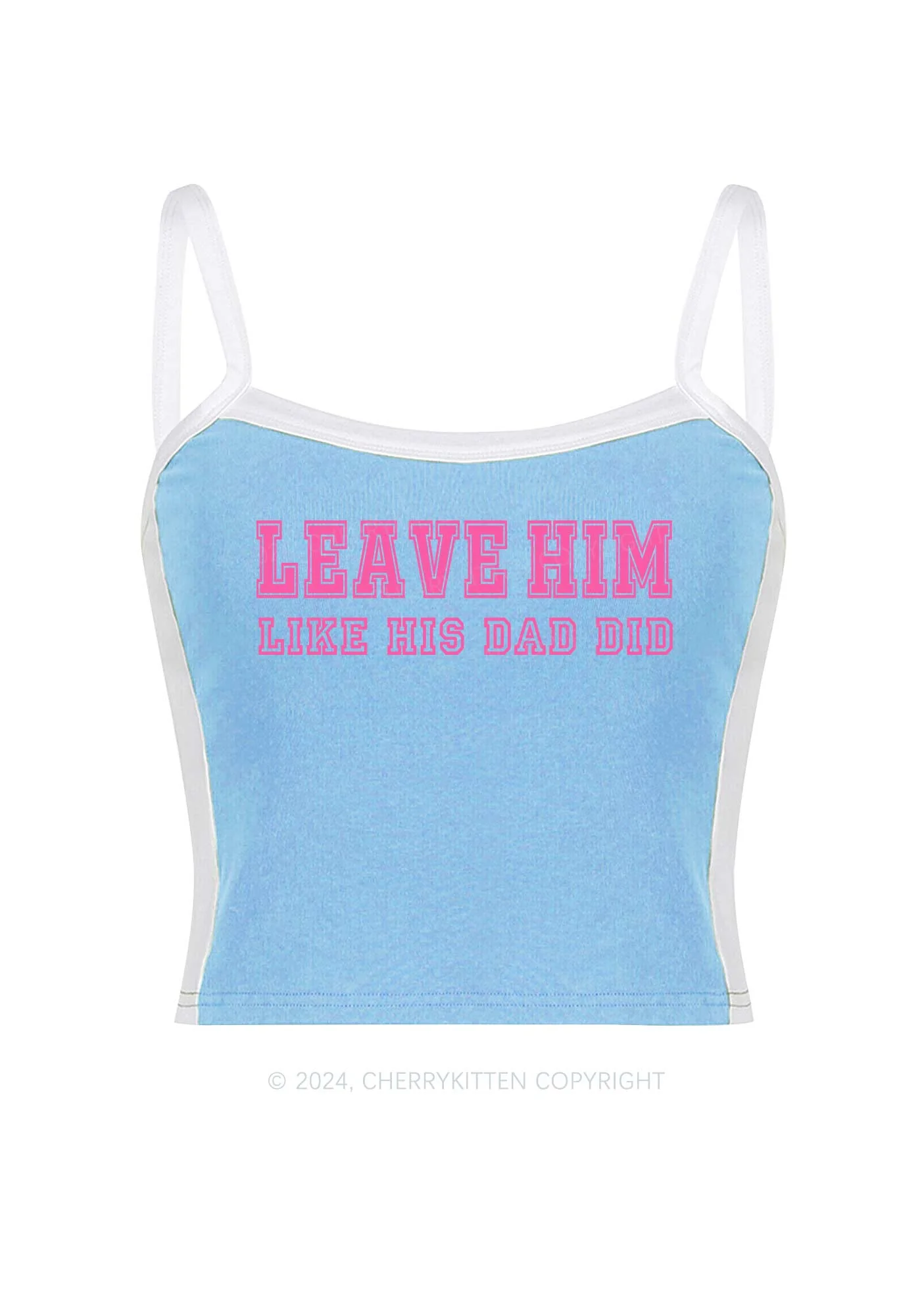 Leave Him Y2K Color Block Crop Cami Top Cherrykitten - Image 4