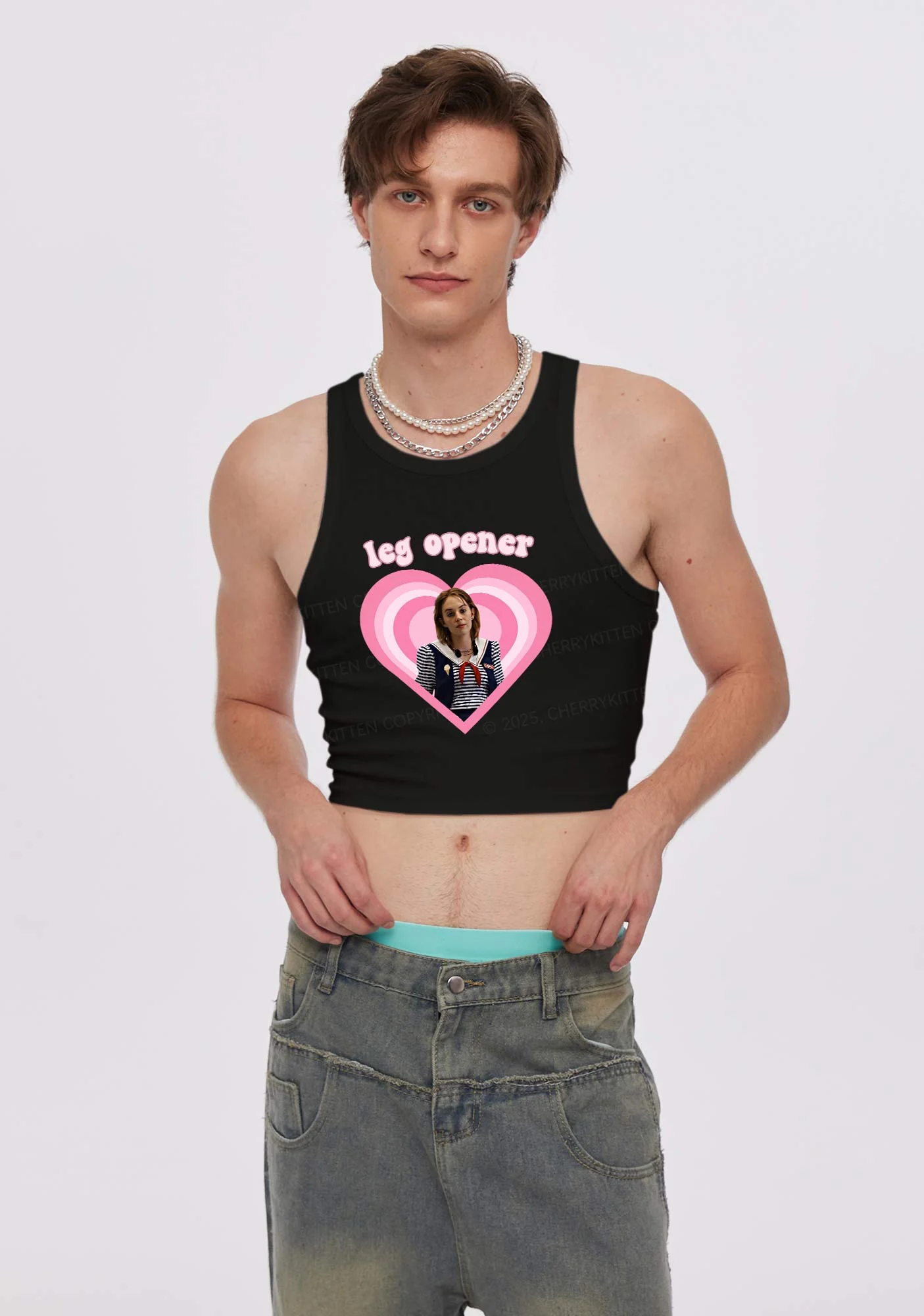 Leg Opener Pride Y2K Crop Tank Top Cherrykitten - Image 2