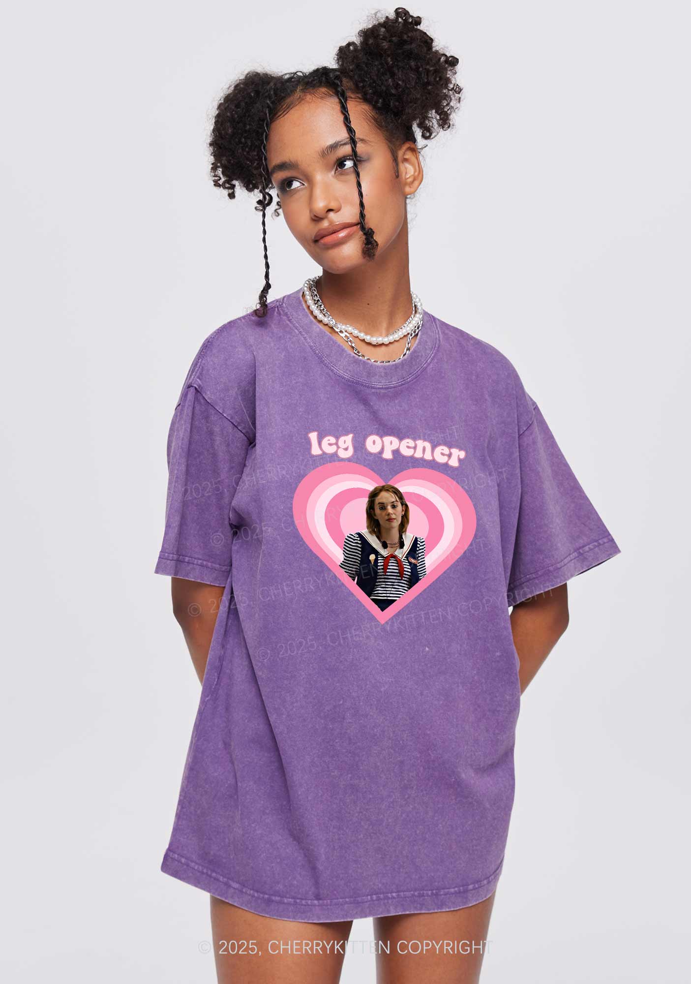 Leg Opener Pride Y2K Shirts Washed Tee Cherrykitten - Image 2