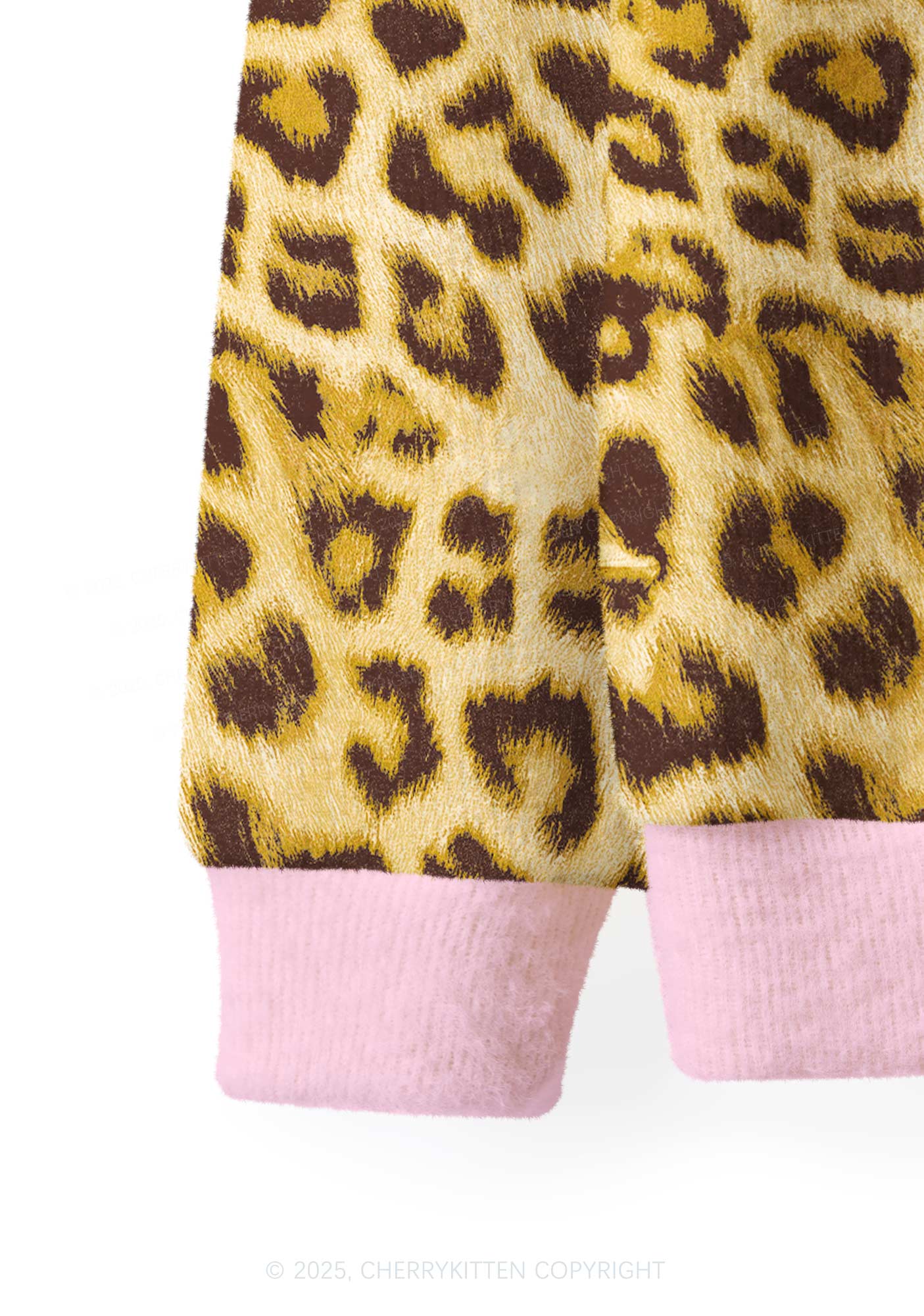 Leopard Cxxt Star Y2K Christmas Cardigan Knit Sweatshirt Cherrykitten - Image 6