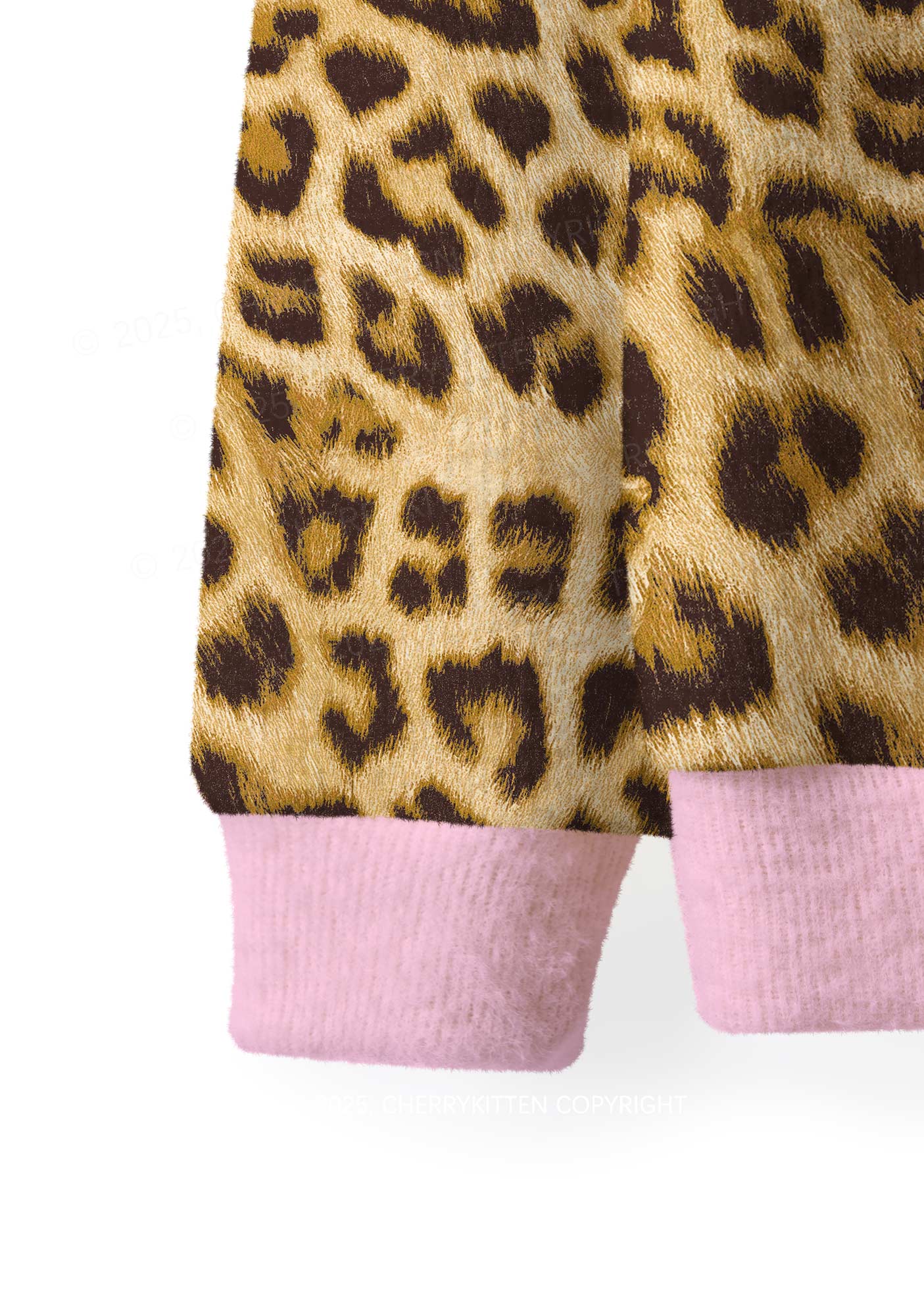 Leopard Cxxt Star Y2K Christmas Knit Sweatshirt Cherrykitten - Image 3