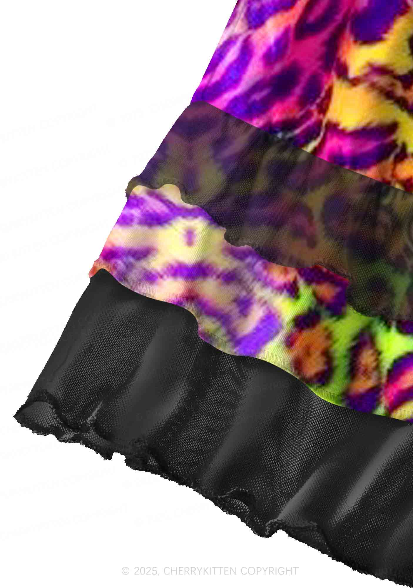 Leopard Frenzy Y2K Print Mini Layered Skirt Cherrykitten - Image 3