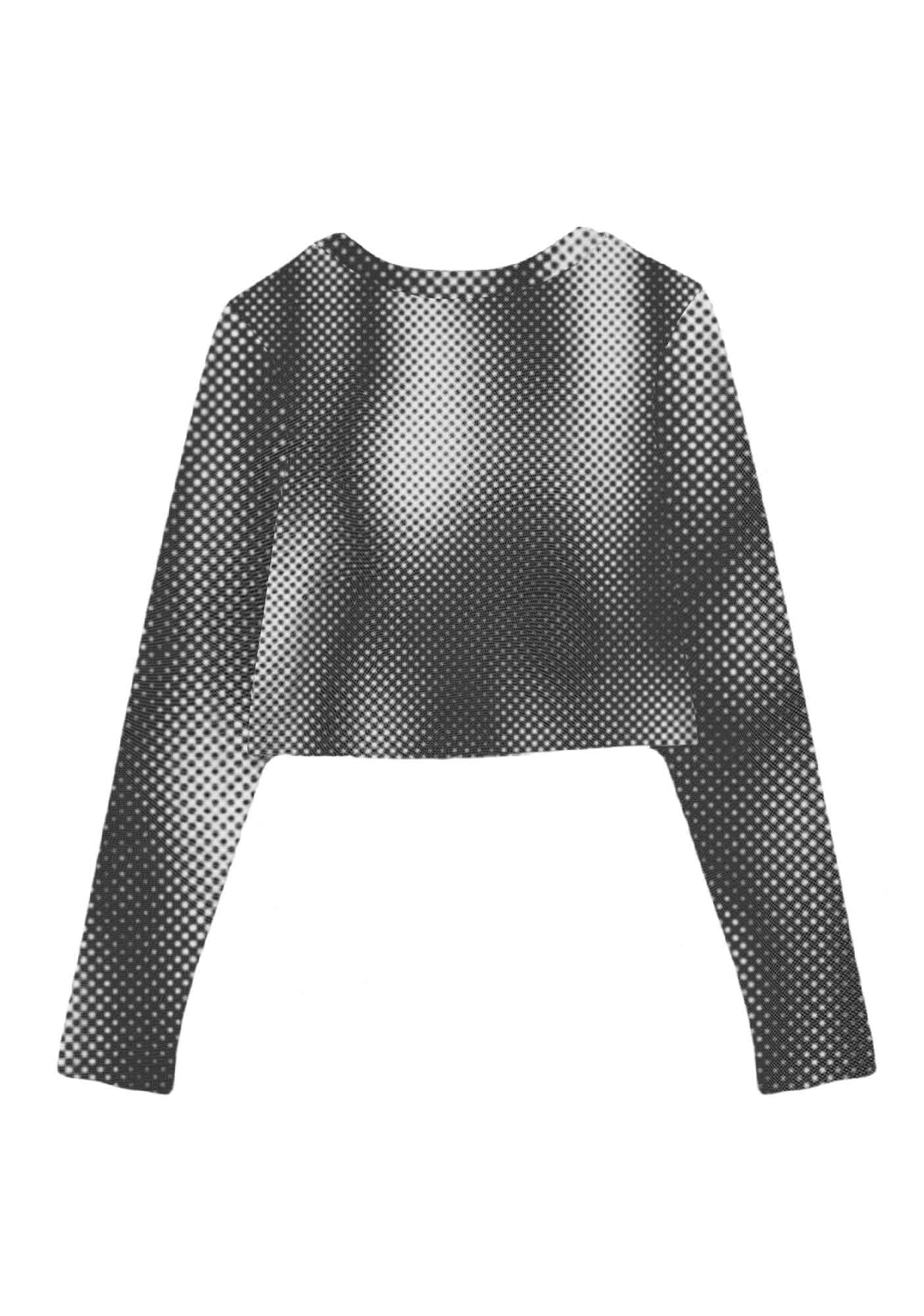 Leopard Hearts Y2K Mesh Long Sleeve Crop Top Cherrykitten - Image 3