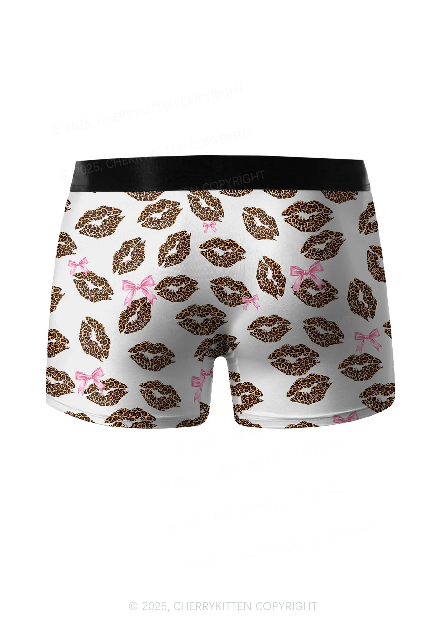 Leopard Lip Print Valentine's Day Y2K Print Couples Boxer Thong Set Cherrykitten - Image 6