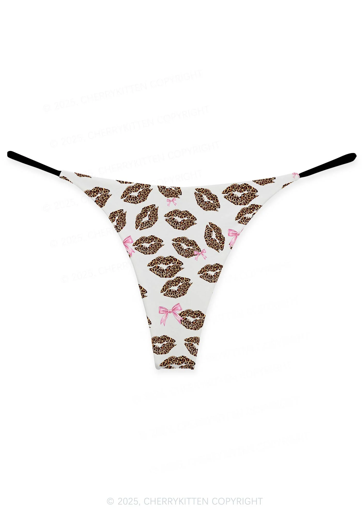 Leopard Lip Print Valentine's Day Y2K Print Couples Thong Set Cherrykitten - Image 3