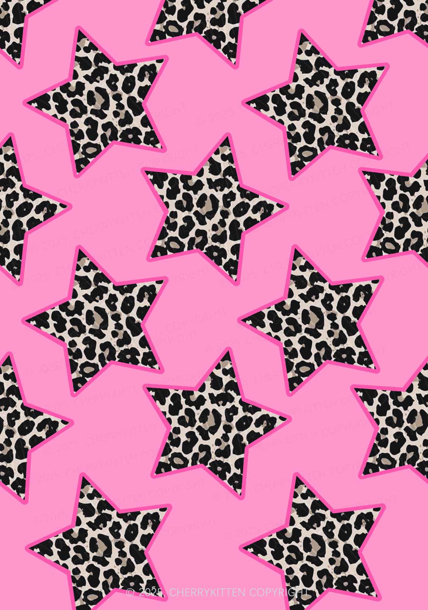 Leopard Star Y2K Print Mini Layered Skirt Cherrykitten - Image 2