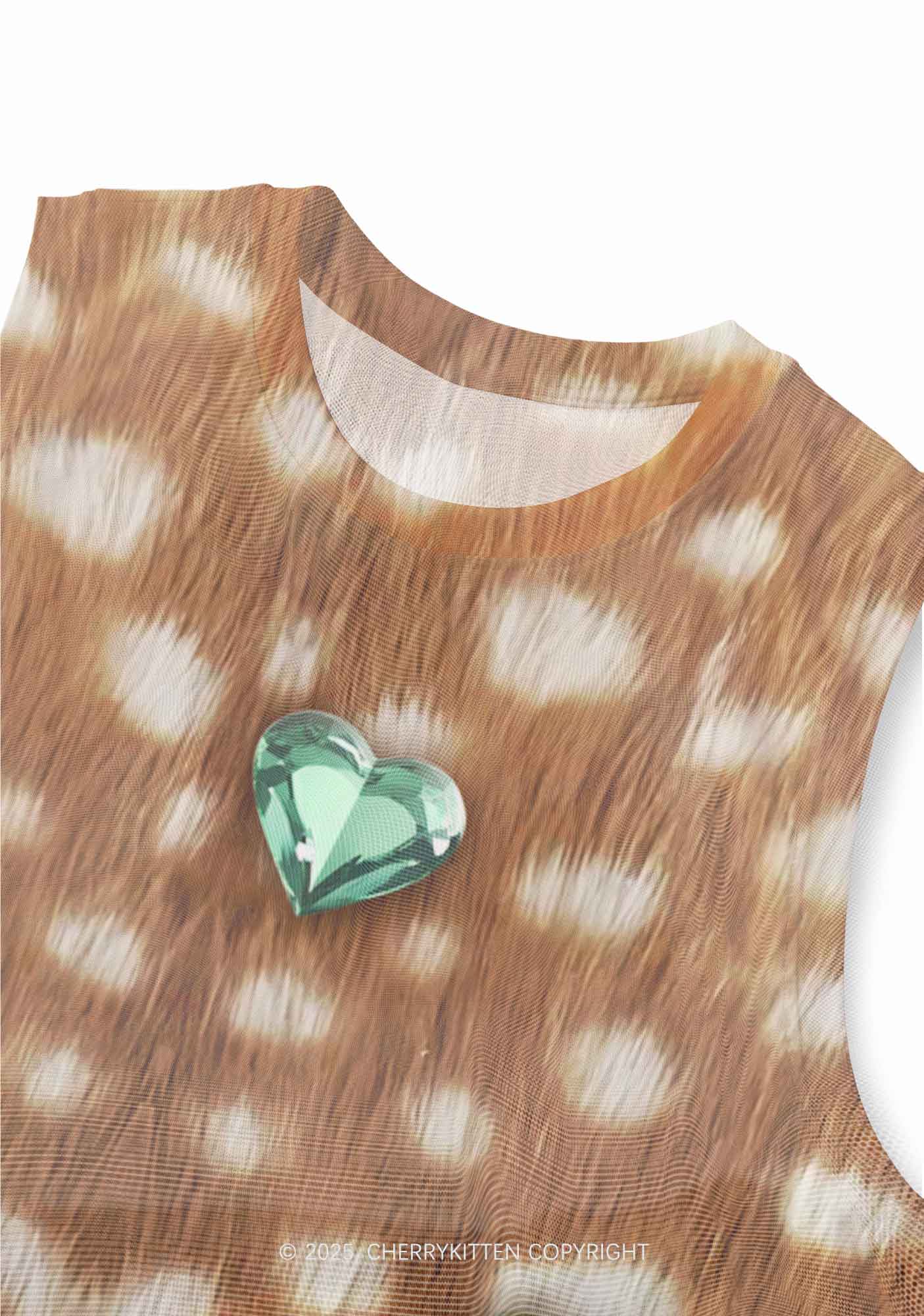Leopard With Gems Y2K Mesh Muscle Tank Cherrykitten - Image 3