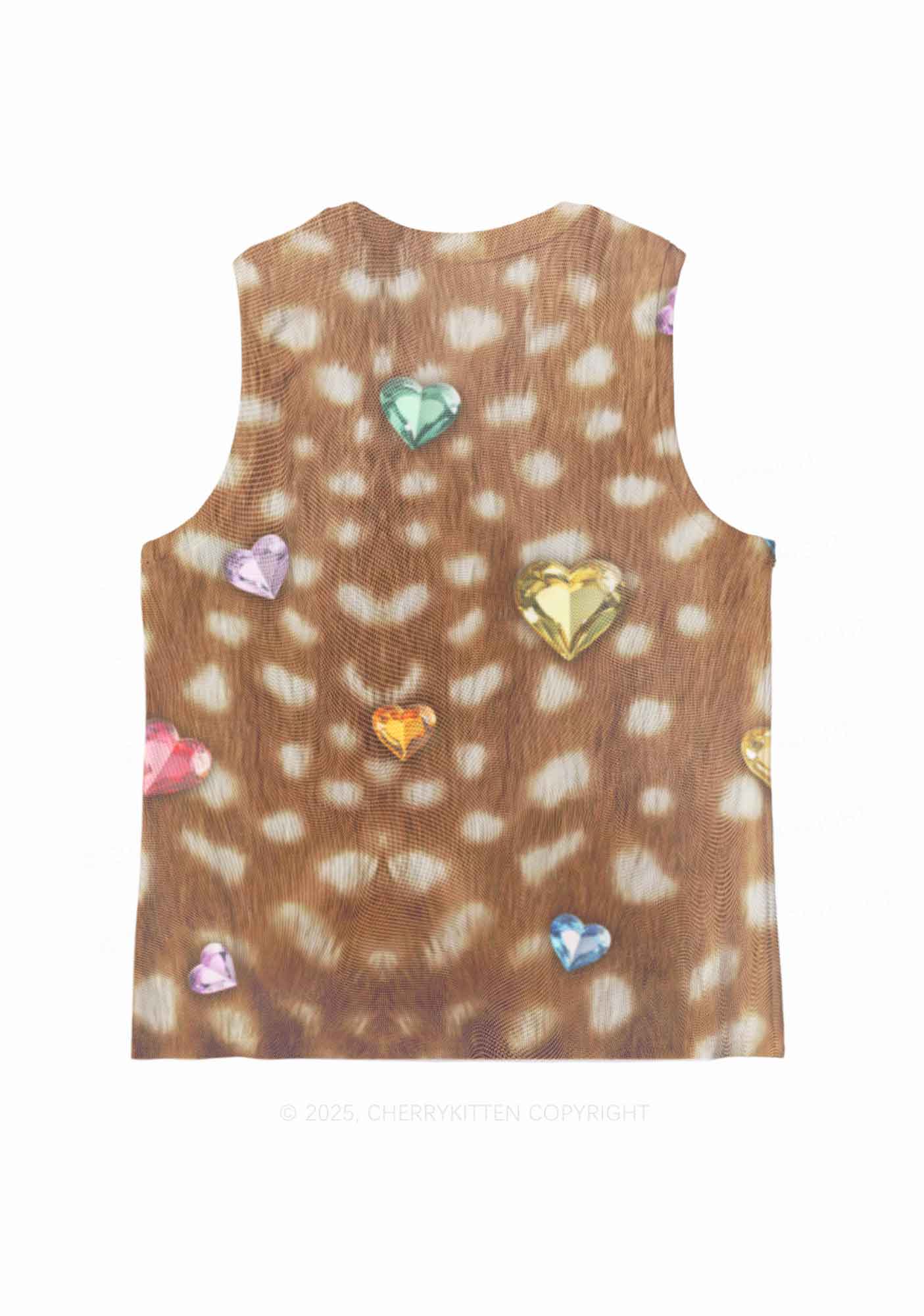 Leopard With Gems Y2K Mesh Muscle Tank Cherrykitten - Image 4