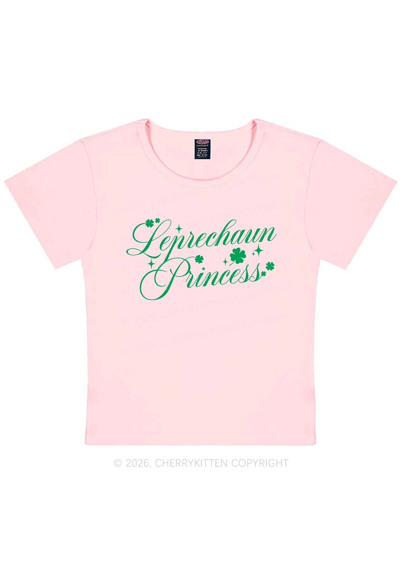 Leprechaun Princess St Patricks Y2K Baby Tee Cherrykitten - Image 12