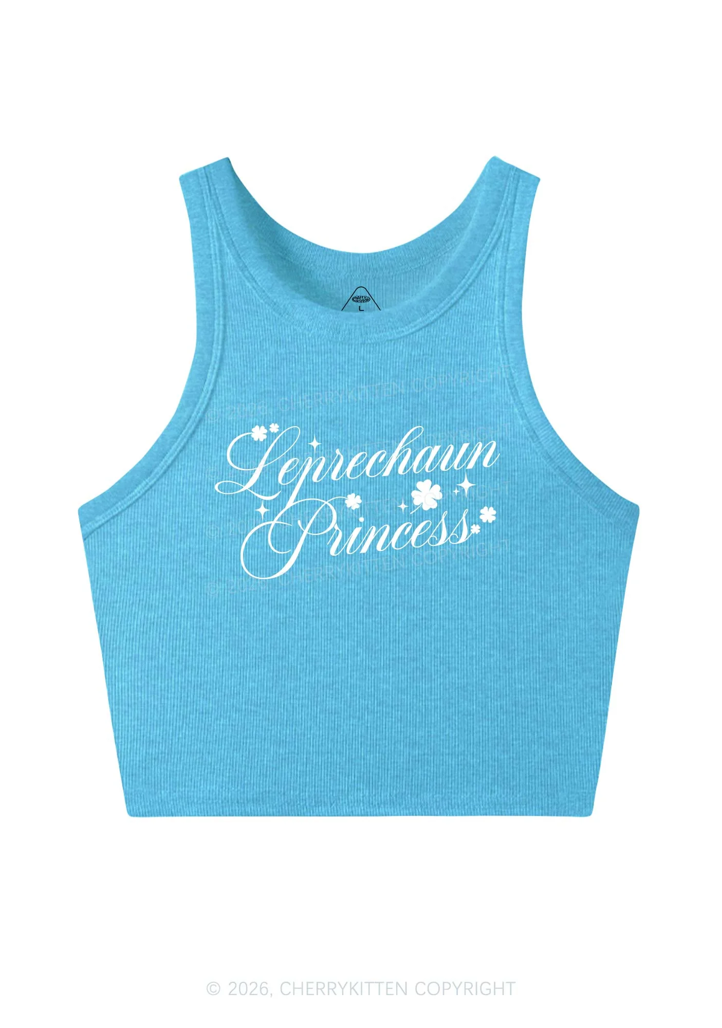 Leprechaun Princess St Patricks Y2K Crop Tank Top Cherrykitten - Image 6