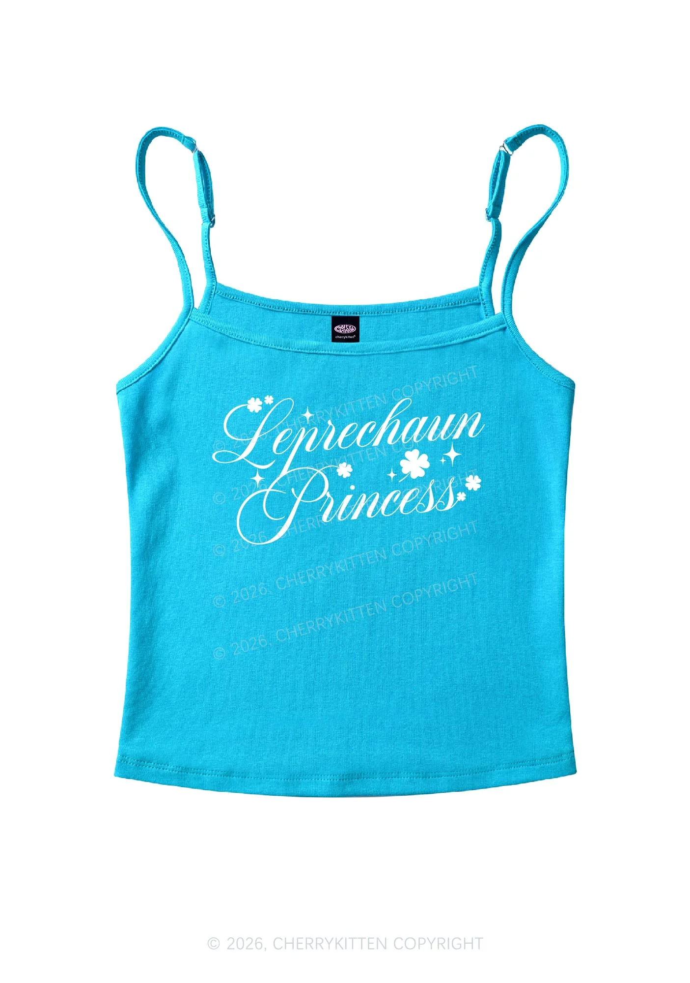 Leprechaun Princess St Patricks Y2K Spaghetti Strap Cami Cherrykitten - Image 7