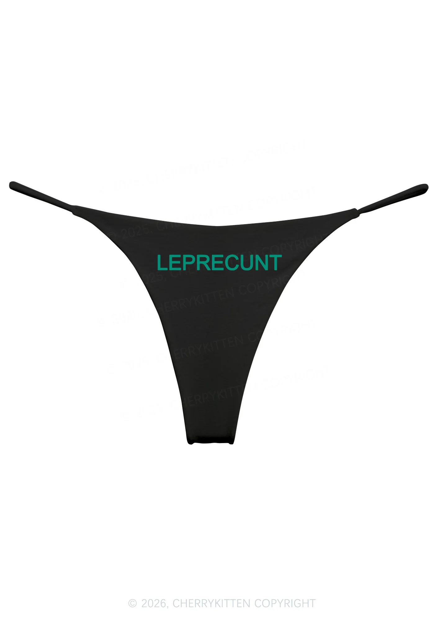 Leprecunt St Patricks Y2K Bikini String Thong Cherrykitten - Image 3