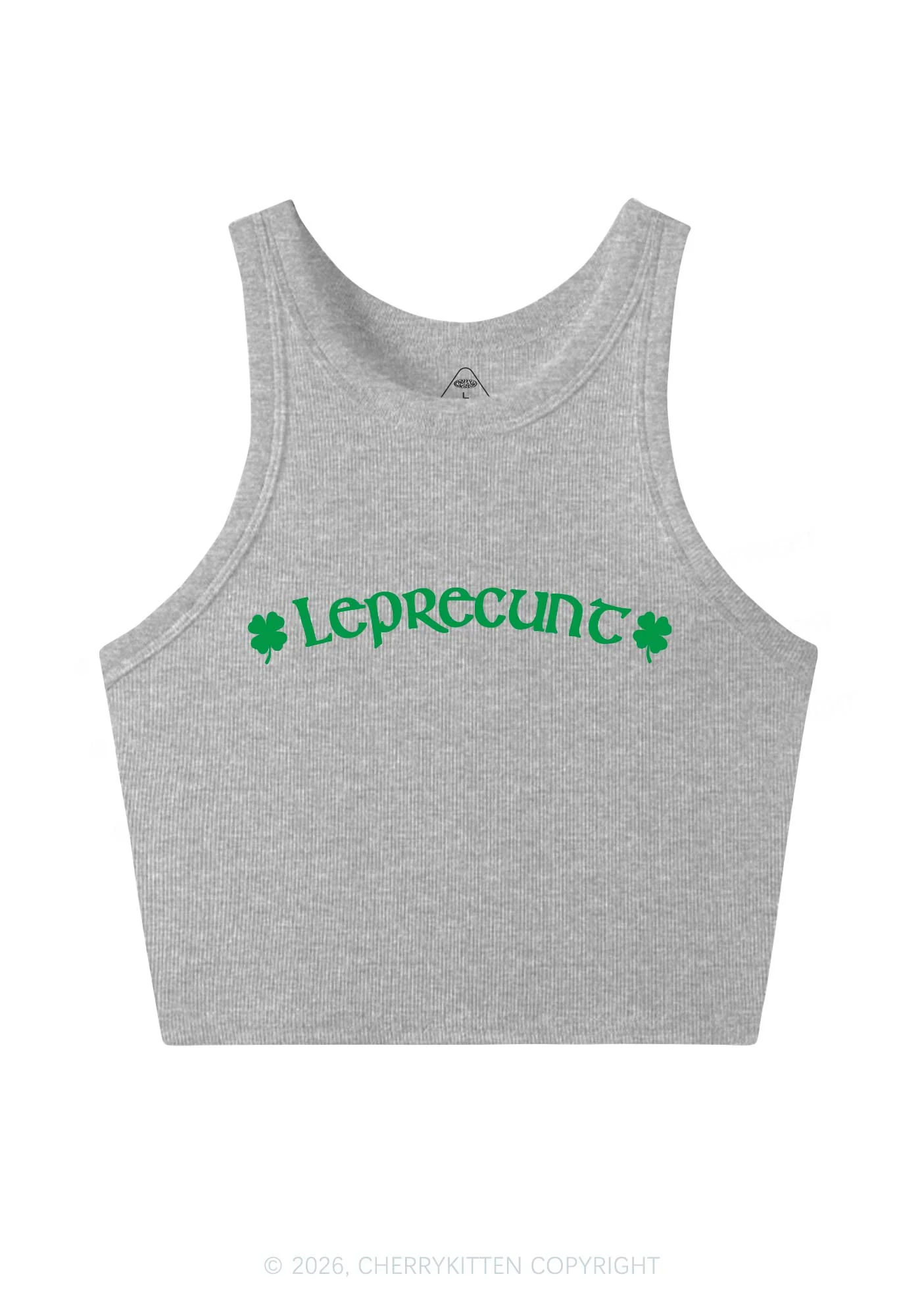 Leprecunt St Patricks Y2K Crop Tank Top Cherrykitten - Image 5
